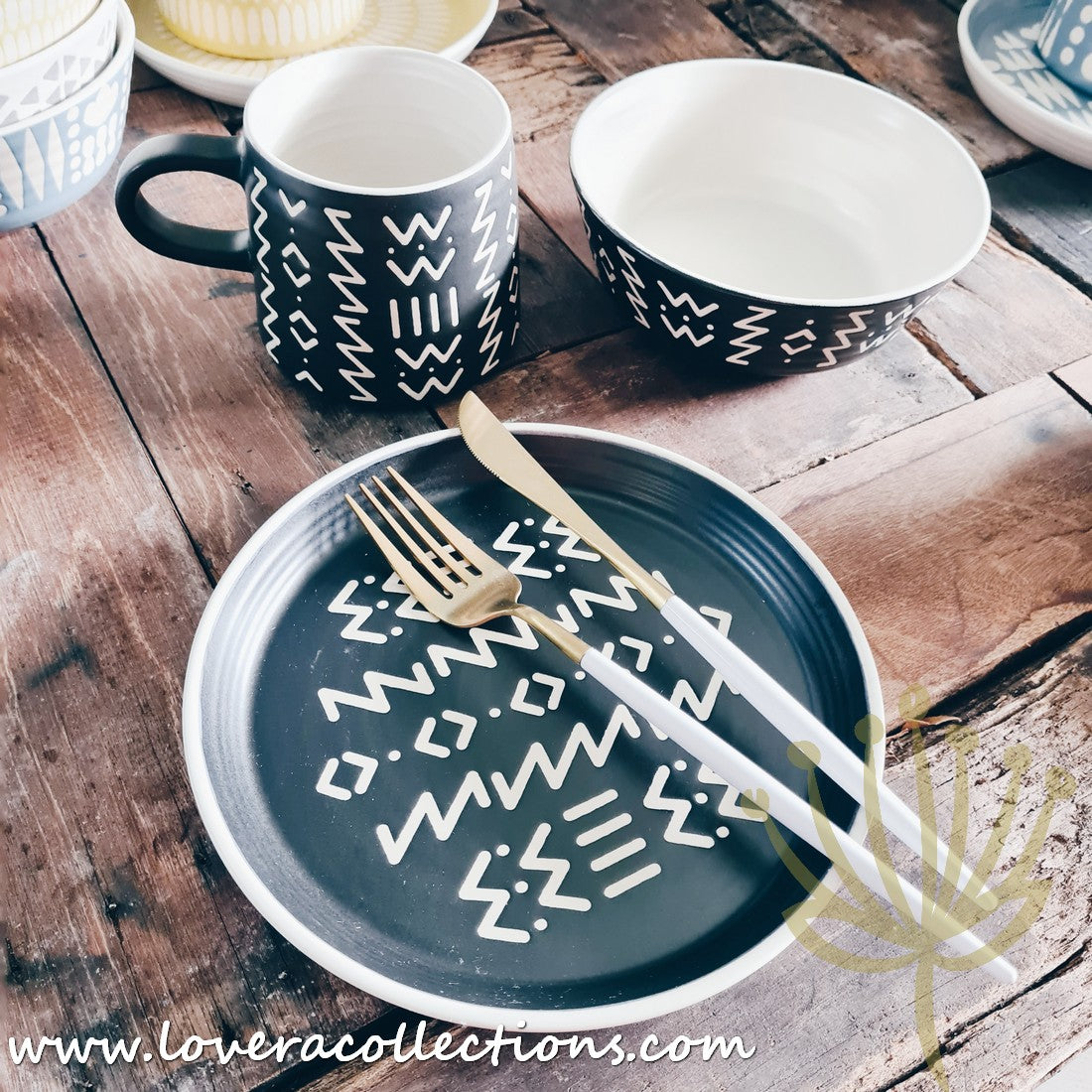 Groovy Embossed Dinnerware Set - 70% Off Clearance Sale | Elegant Tableware for Parties, Weddings & Home Decor
