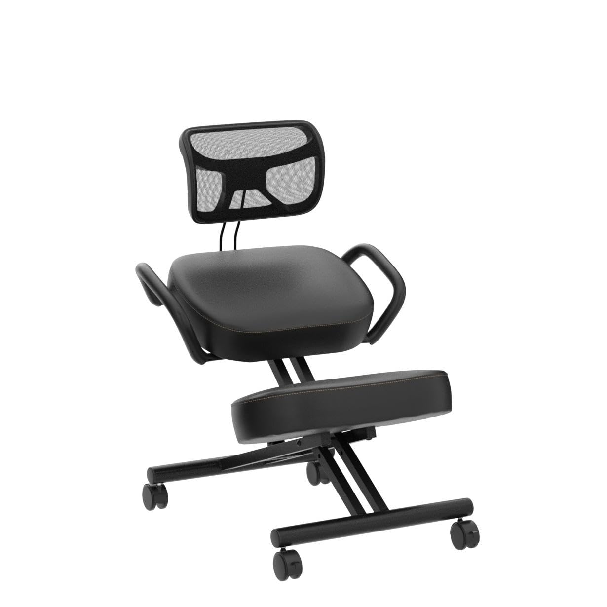 VIVO DRAGONN DN-CH Ergonomic Kneeling Chair - Adjustable Posture Corrector for Office & Home - Metal Frame, Black - One Size Fits All - Perfect for Meditation, Yoga & Back Pain Relief