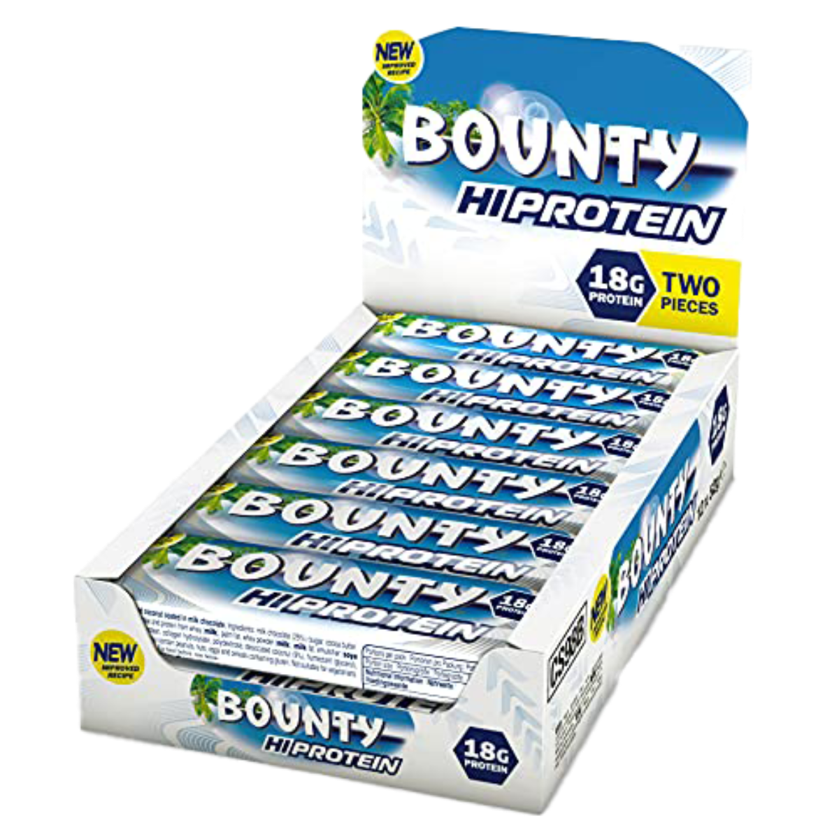 Bounty Hi Protein Bar (12 x 52g) - 18g High Protein Energy Snack with Milk Chocolate & Coconut | Post-Workout Recovery, Healthy On-The-Go Snack for Athletes & Fitness Lovers