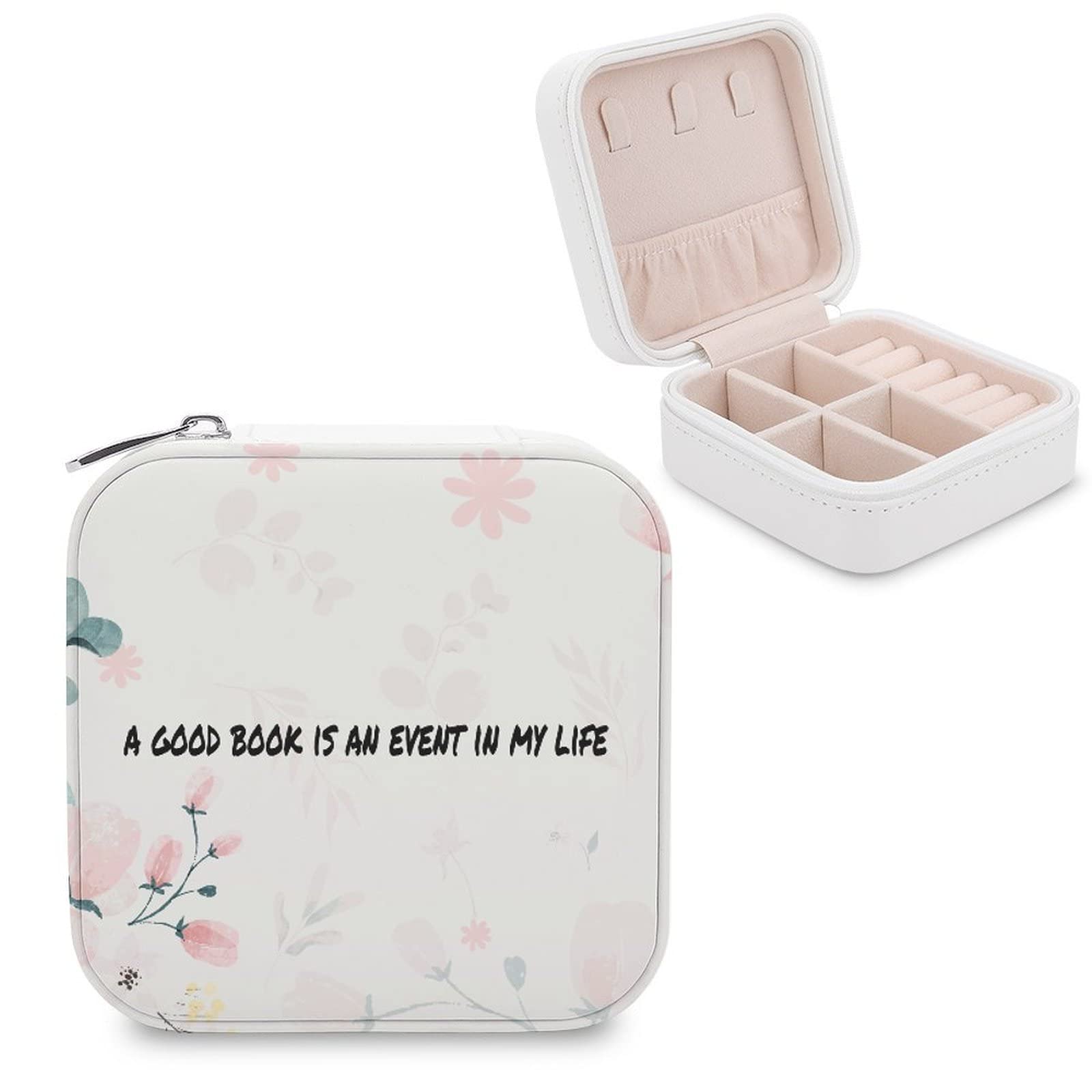 Portable Jewelry Organizer Box for Travel - Compact Storage Case for Rings, Earrings & Necklaces - Perfect Gift for Women, Girlfriend & Best Friend - Ideal for Travel, Home & Office Organization