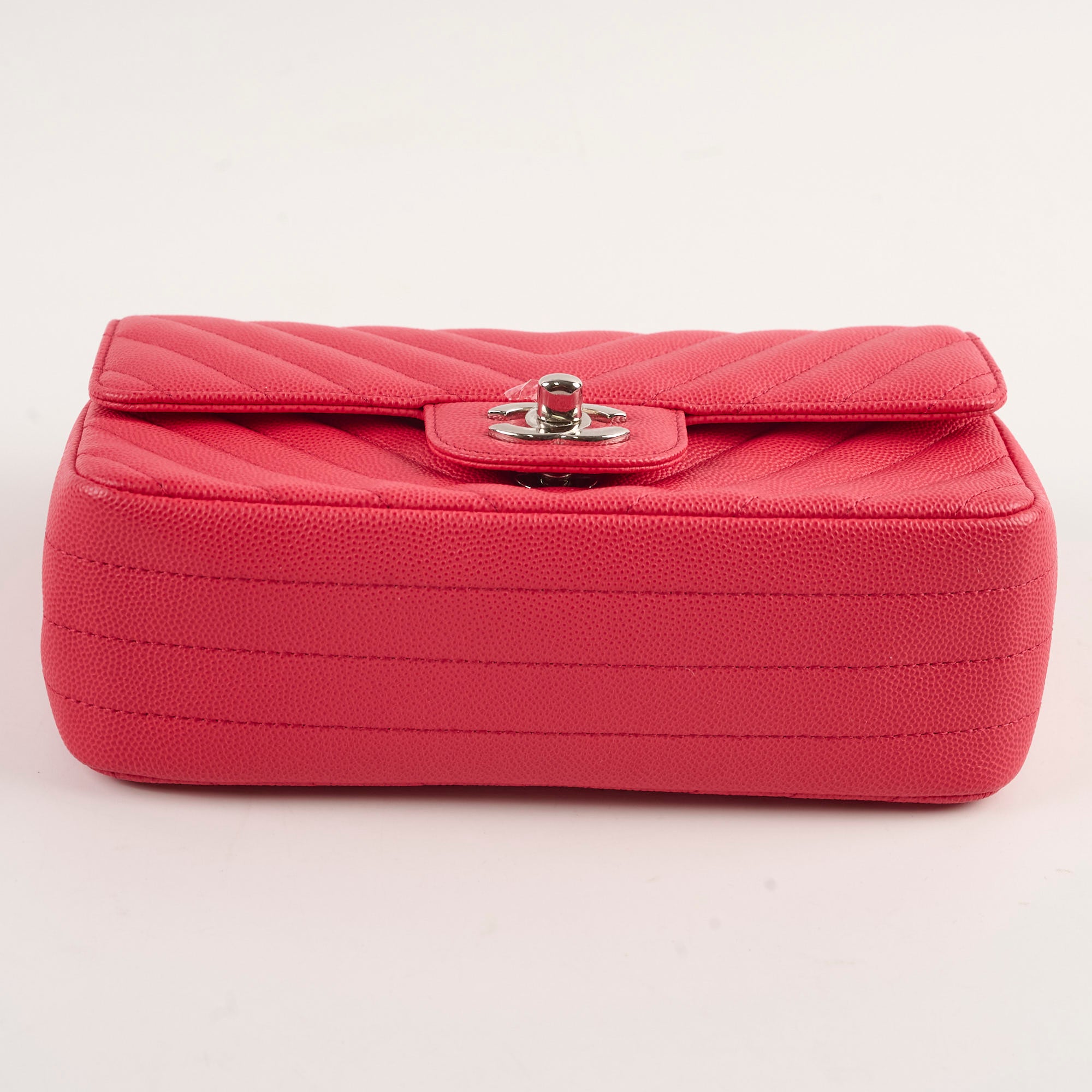 Chanel Mini Rectangular Caviar Coral Leather Crossbody Bag - Luxury Designer Handbag for Women | Perfect for Evening Parties, Date Nights & Special Occasions