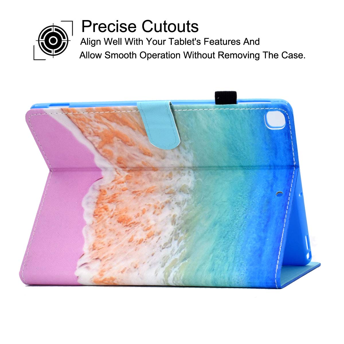 Premium Leather iPad 10.2 Case with Pencil Holder & Auto Sleep/Wake - Compatible with iPad 7th/8th/9th Gen, iPad Air 3 10.5 & iPad Pro 10.5