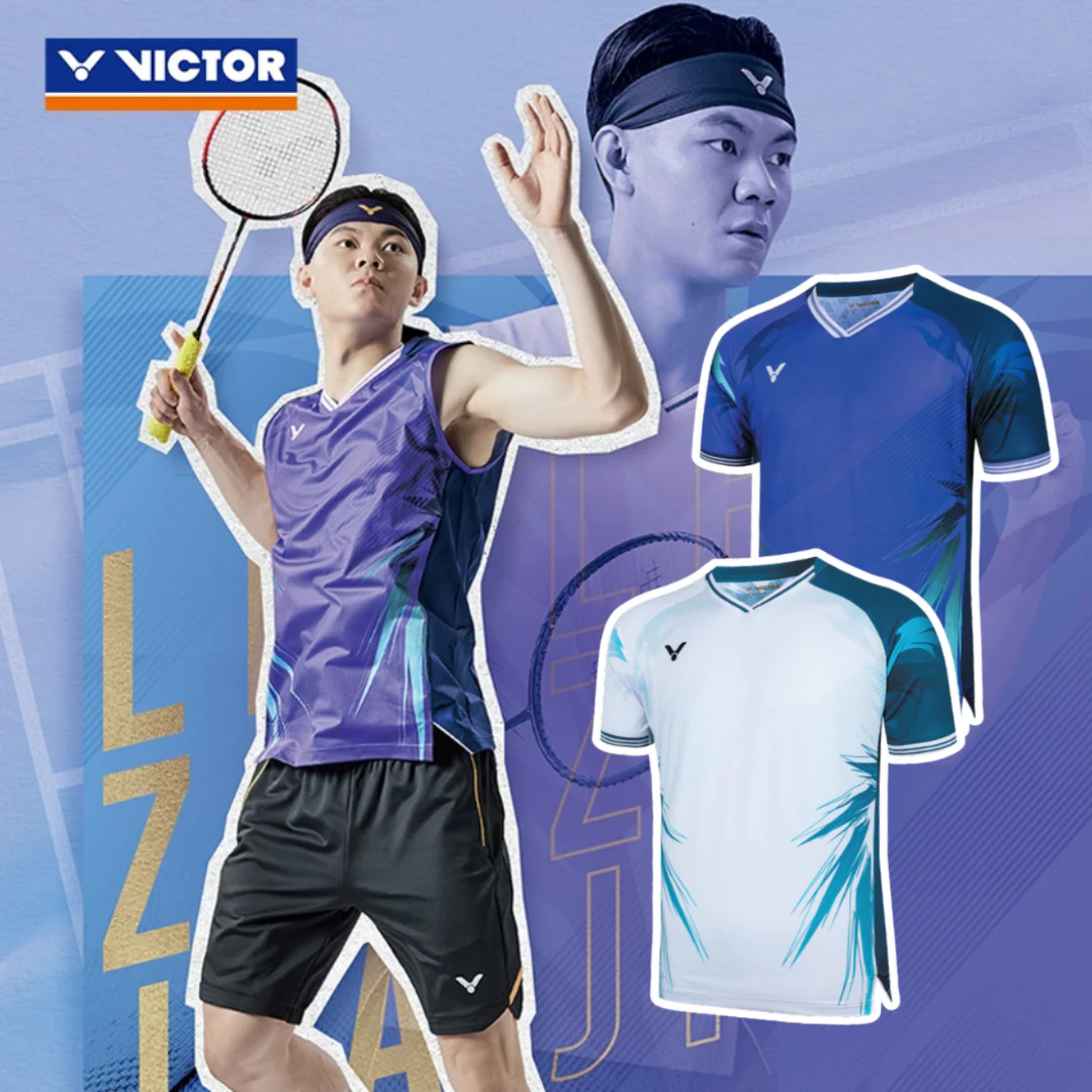 Victor T 50007 Lee Zii Jia Unisex Badminton Game Shirt - Lightweight & Breathable for Professional Matches & Training