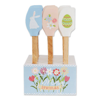 Easter Baking Silicone Spatula Set - Non-Stick Heat-Resistant Kitchen Utensils for Cake Decorating, Cookie Dough, and Easter Dessert Making