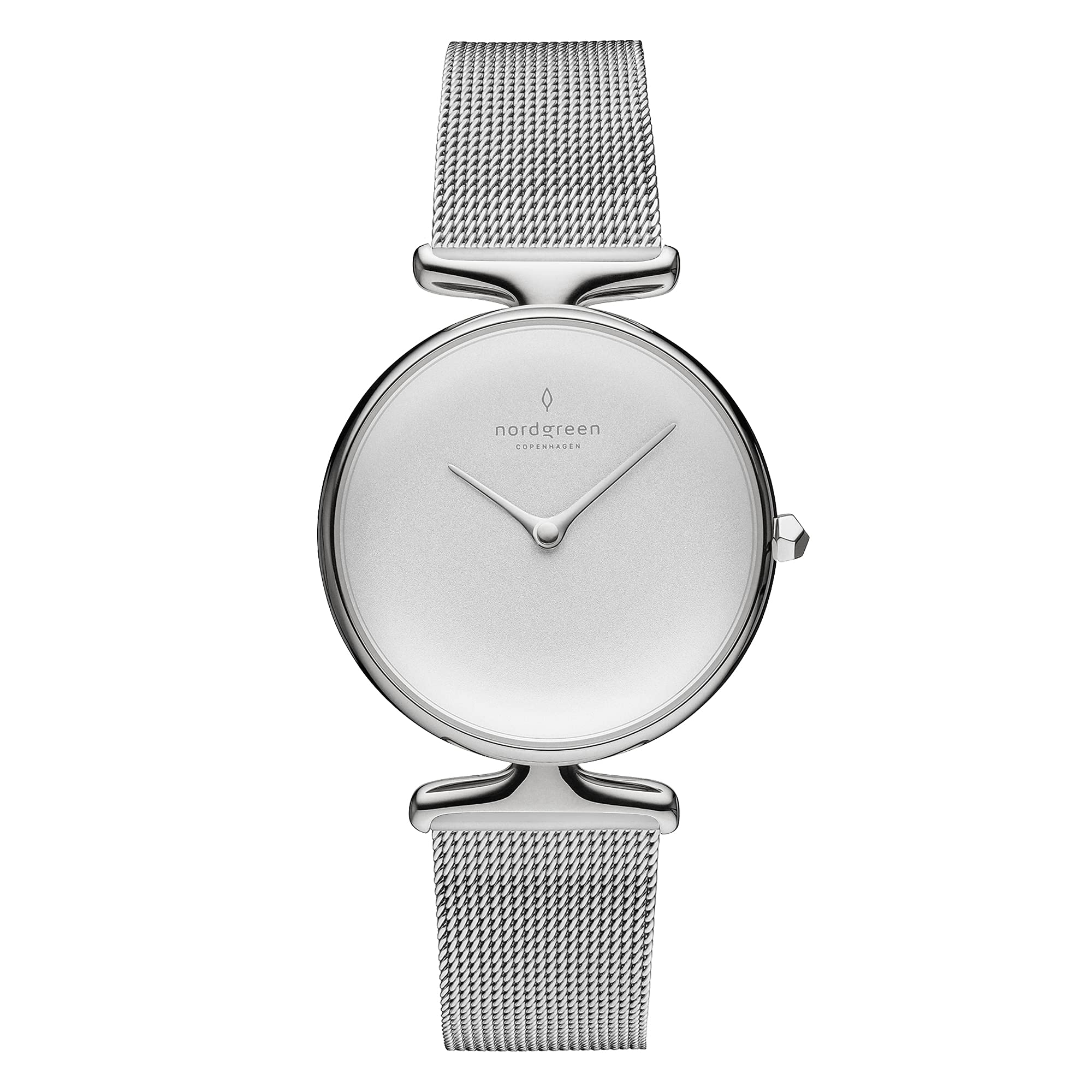 Nordgreen Unika Women's Watch - White Dial, Silver Stainless Steel Case with 3 Interchangeable Straps - Elegant Dress Watch for Work, Date Night & Special Occasions