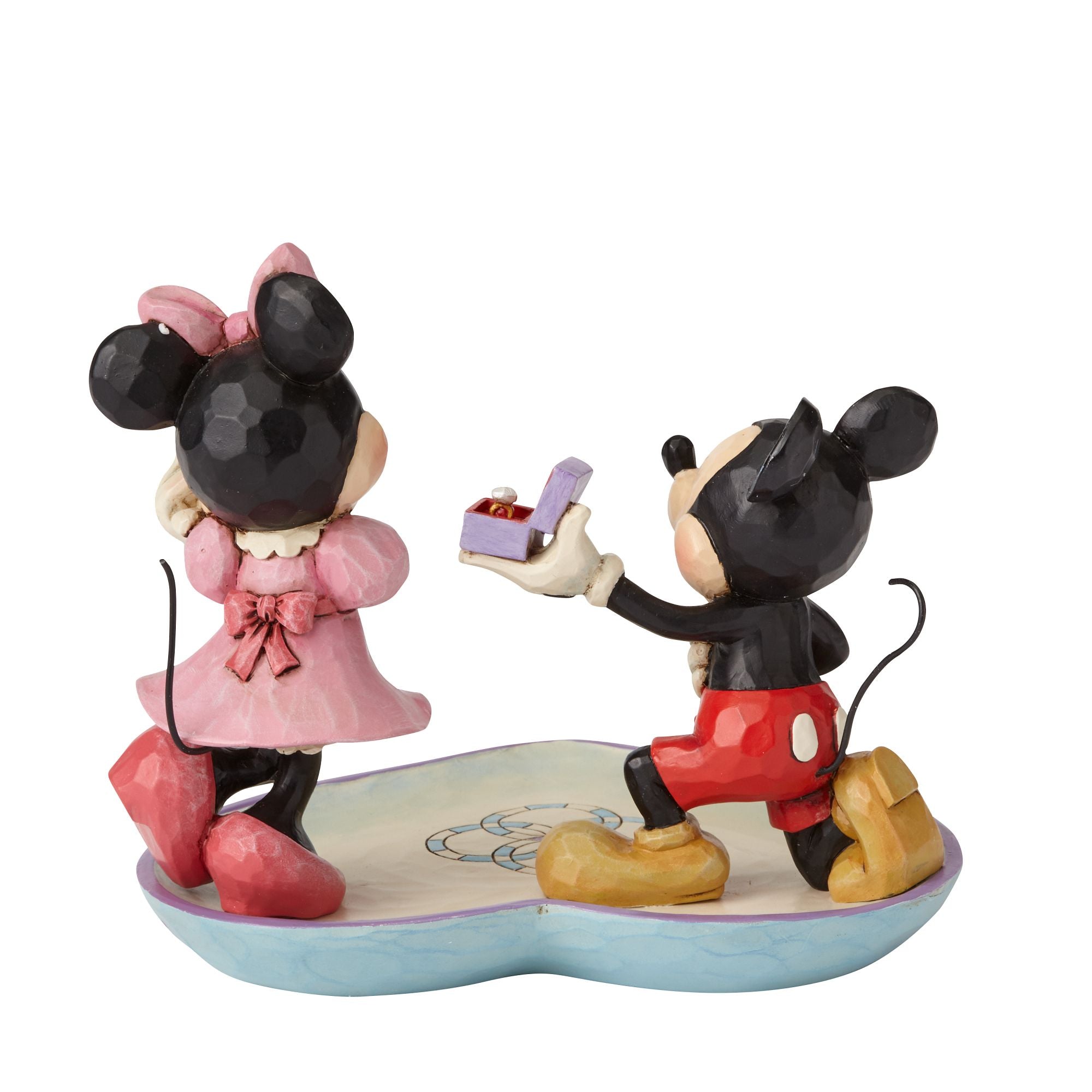 Mickey & Minnie Mouse Ceramic Ring Dish - Cute Disney Couple Jewelry Holder for Wedding, Anniversary & Valentine's Day Gifts - Perfect for Rings, Earrings & Small Trinkets