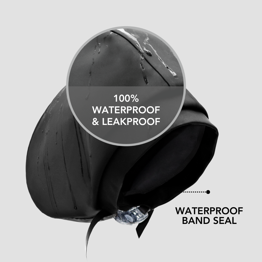 Waterproof Adjustable Swim Cap with Satin Lining - Hairbrella for Women & Men - Protect Hair from Chlorine & Saltwater (Pool, Beach, Swimming Lessons)