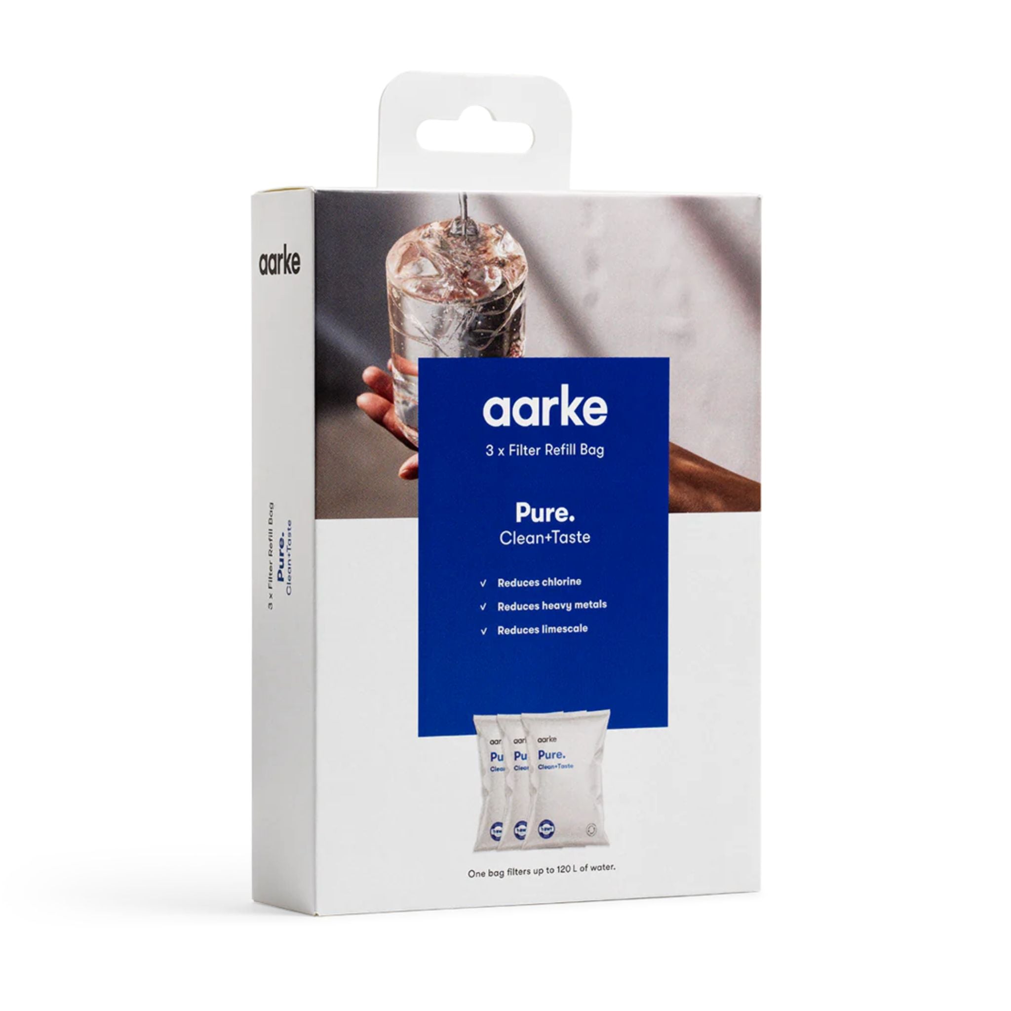 AARKE Water Purifier Filter Refill - 3 Pack Replacement Cartridges for Clean & Safe Drinking Water - Perfect for Home, Office & Travel Use
