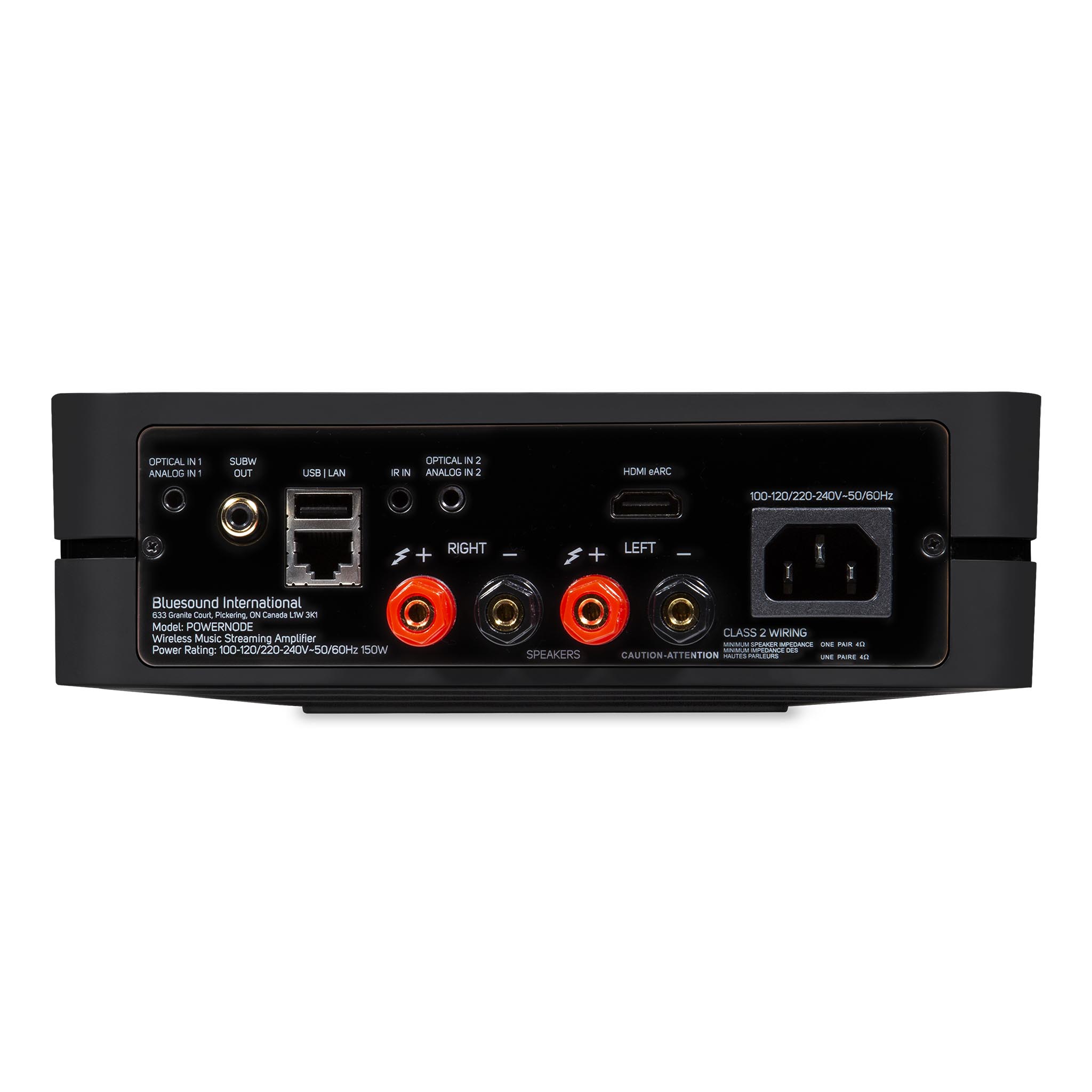 Bluesound POWERNODE Hi-Fi Wireless Streaming Amplifier with Built-in DAC & Music Server - Perfect for Home Audio & Multi-Room Music Systems
