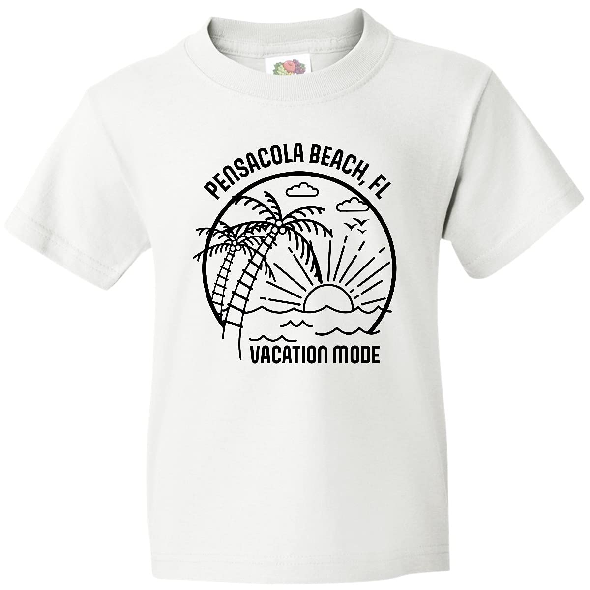 Inktastic Summer Vacation Mode Pensacola Beach Florida Youth T-Shirt - Comfortable & Fun Graphic Tee for Kids, Beach Trips & Summer Outfits