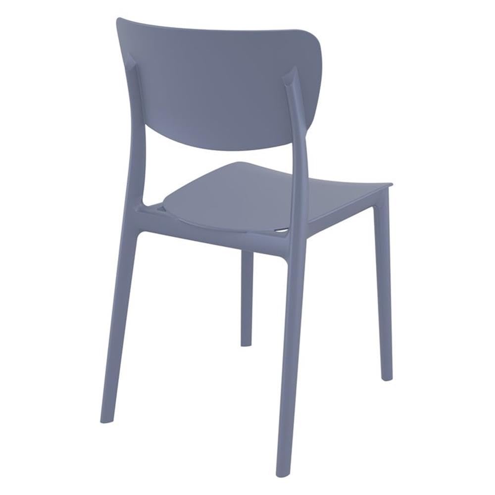 Dark Gray Compamia Monna Outdoor Dining Chairs (Set of 2) - Weather-Resistant Patio Furniture for Garden, Poolside, and Backyard Dining