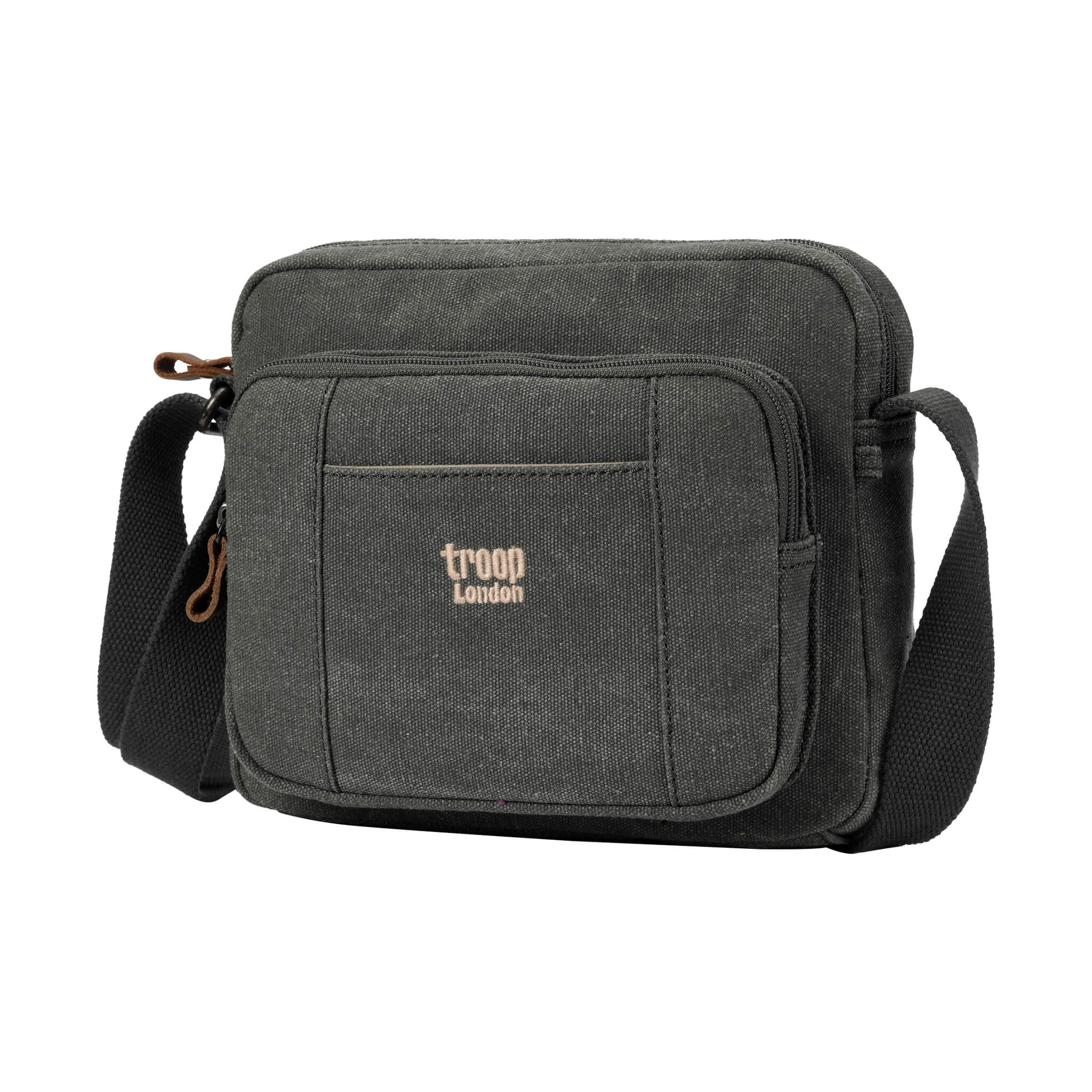 Troop London Classic Canvas Crossbody Bag for Women & Men - Stylish & Durable Shoulder Bag for Travel, Work & Everyday Use