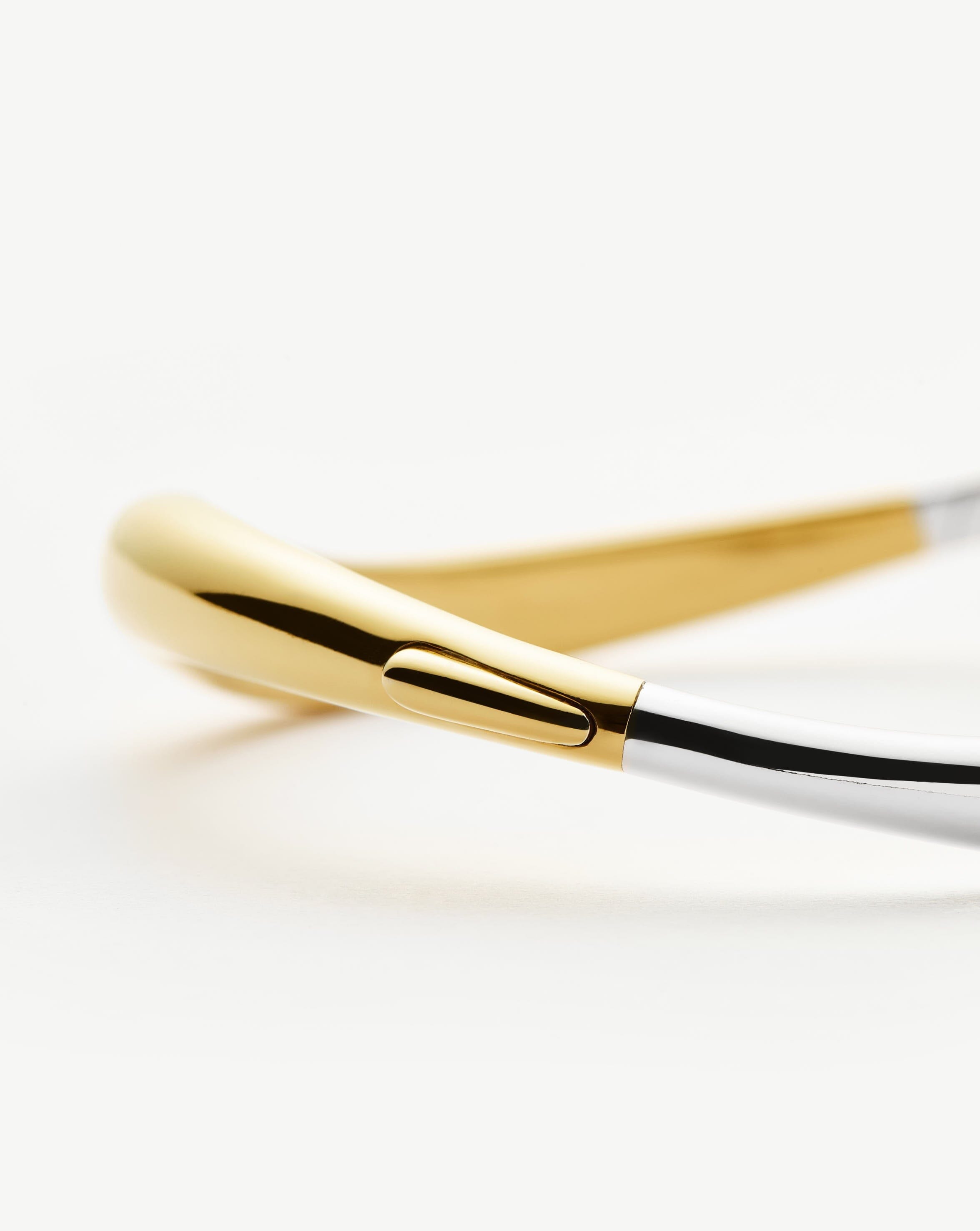Savi Signature Hinged Bangle Bracelet - Mix Metal Jewelry for Women | Elegant Stackable Bangle for Everyday Wear & Special Occasions