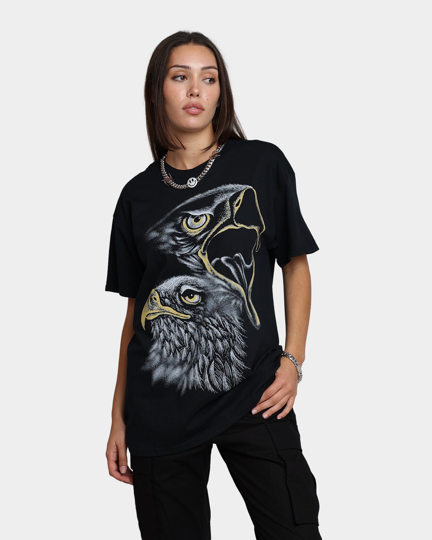 American Thrift Sky Belongs to The Eagle Graphic T-Shirt - Black | Patriotic Vintage Style Tee for Men & Women | Perfect for 4th of July, Veterans Day & Casual Outfits