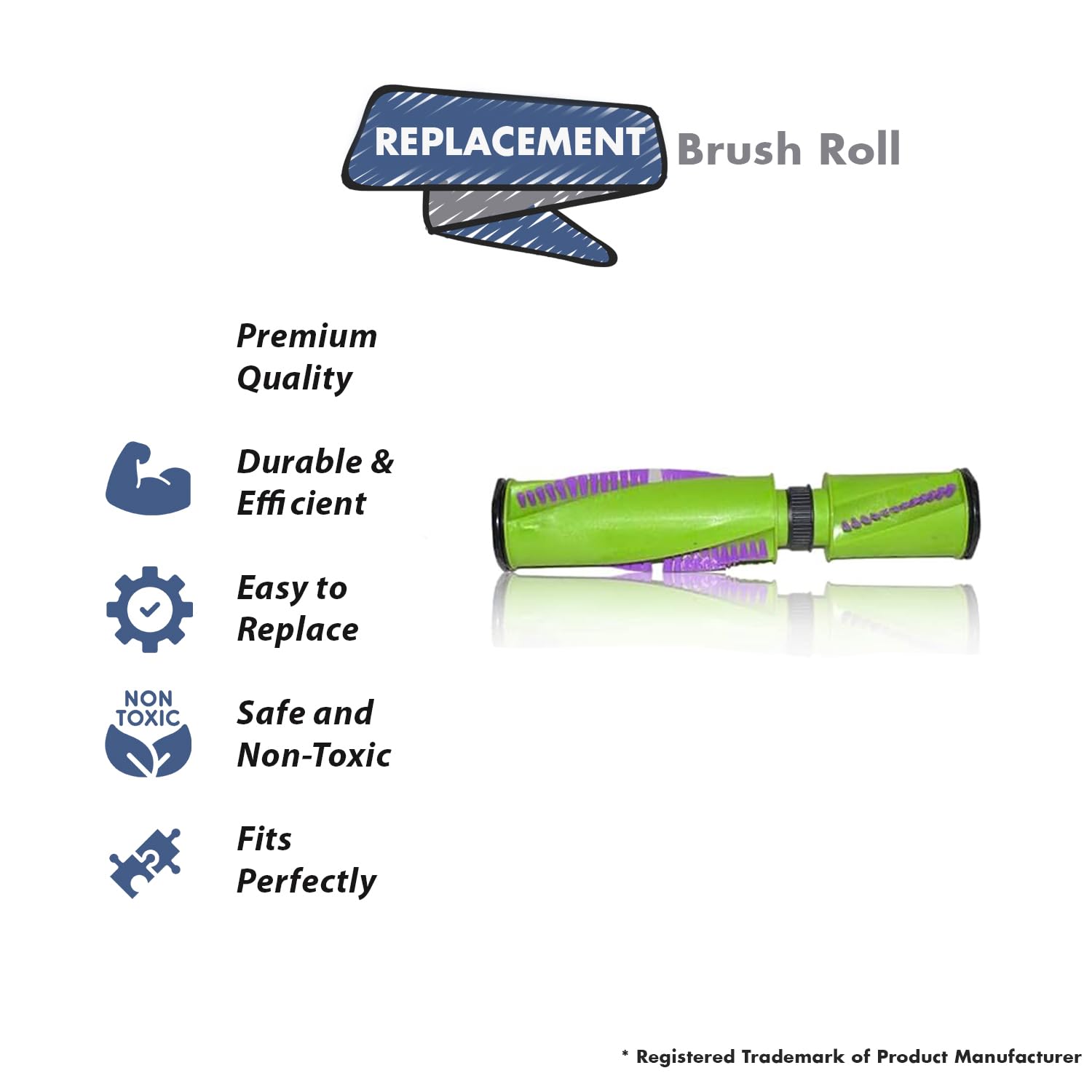 Bissell 2281 Pet Hair Eraser Upright Vacuum Brush Roll Replacement Part - Compatible with Model 1616277 - Perfect for Pet Hair Removal and Deep Cleaning Carpets