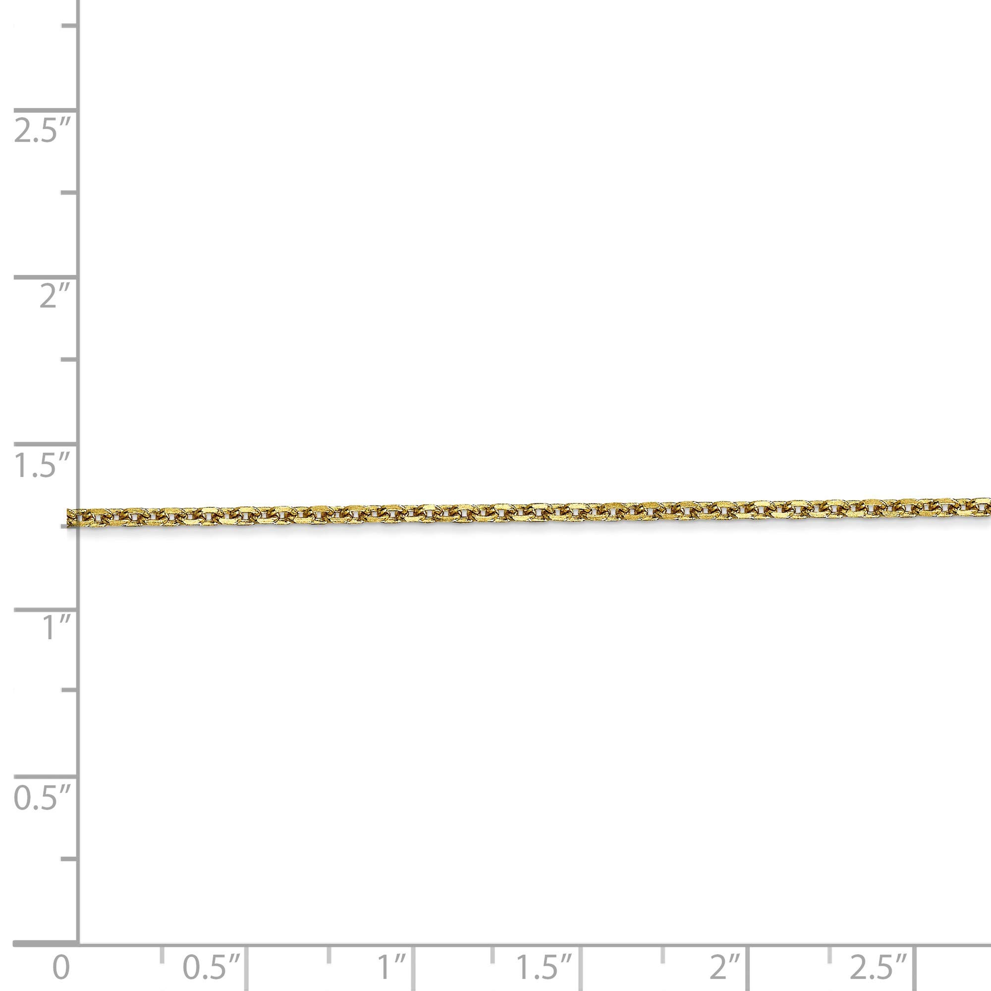 10k 1.65mm Solid D/C Cable Chain Necklace - 16 Inch Yellow Gold Jewelry for Women & Men - Perfect for Layering, Gifts & Everyday Wear