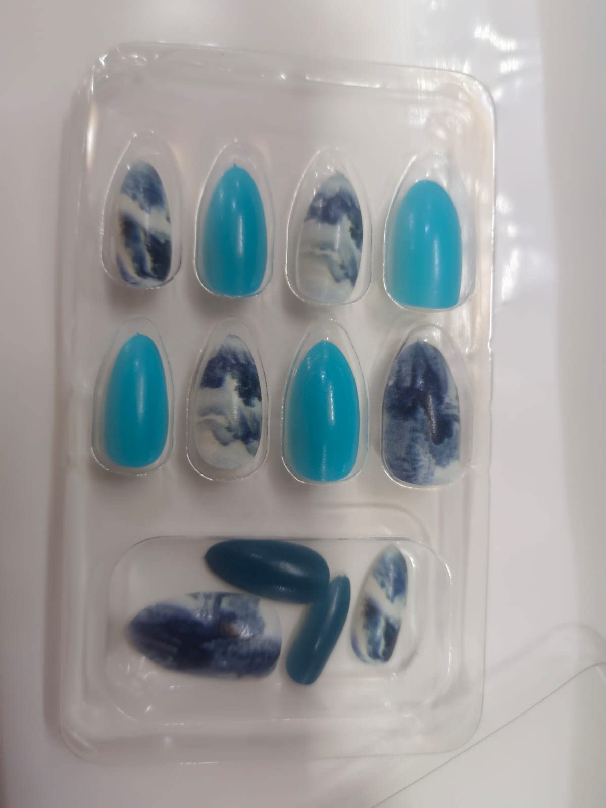 Pmw - 12 Pack Matte Fake Nails with Glue Sticker Sheet - Long Lasting Press on Nails for Women - Perfect for Parties, Weddings & Daily Wear