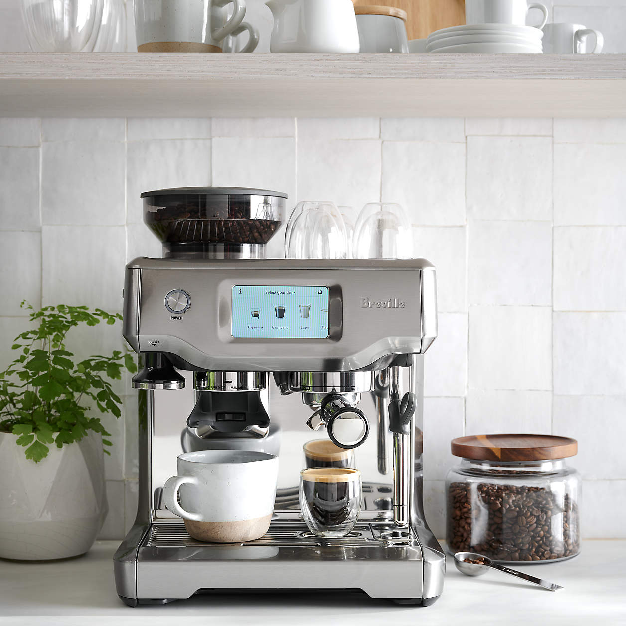 Breville Barista Touch Espresso Machine - Stainless Steel, Automatic Milk Frother, Touch Screen Control - Perfect for Home Baristas & Coffee Lovers