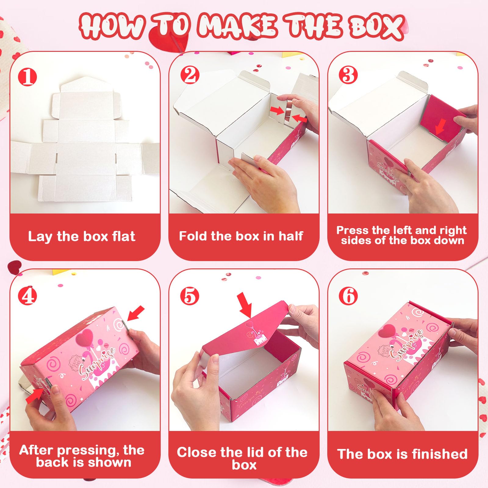 20 Bounce Unique Folding Money Explosion Gift Box with Confetti - Valentine's Day Proposal Birthday Anniversary Surprise Present - Perfect for Romantic Celebrations & Special Occasions