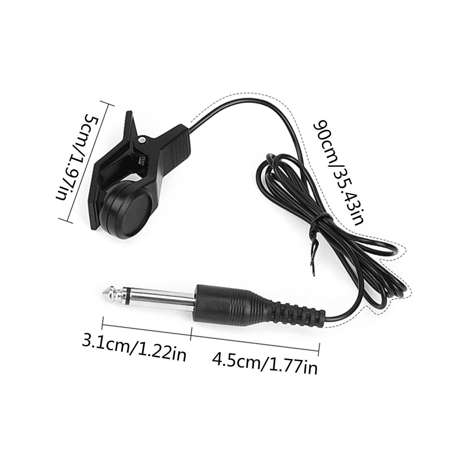 Universal Acoustic Guitar Pickup - Clip-On Piezo Contact Microphone for Guitar, Violin, Ukulele & Banjo | Perfect for Live Performances, Recording & Practice Sessions