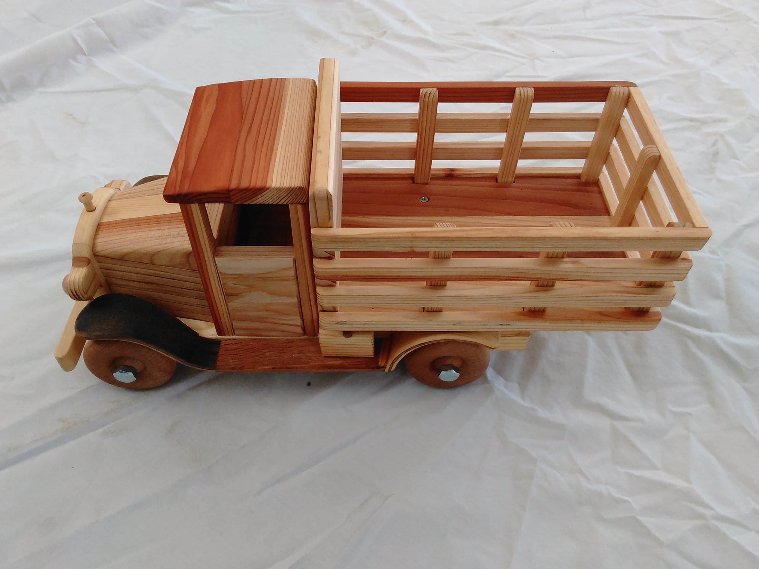 Wooden Early Learning Toy Stake Bed Truck for Kids - Educational Construction Vehicle Playset for Toddlers & Preschoolers - Perfect for Imaginative Play, Construction Themed Parties & STEM Learning Activities
