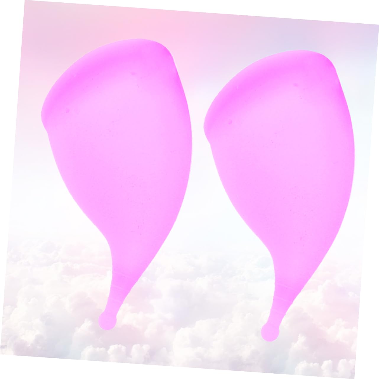 SEWOART 2 Pack Reusable Purple Menstrual Cups for Women - Soft Medical Grade Silicone Period Cup Set - Leak-Proof, Comfortable & Eco-Friendly (Perfect for Travel, Sports & Active Lifestyles)