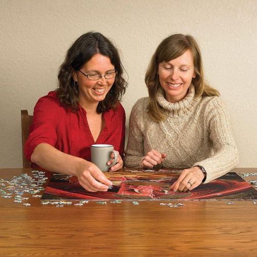 Cobble Hill Dragon's Lair Fantasy 1000 Piece Jigsaw Puzzle for Adults - Challenging Medieval Castle Puzzle for Family Game Night & Stress Relief