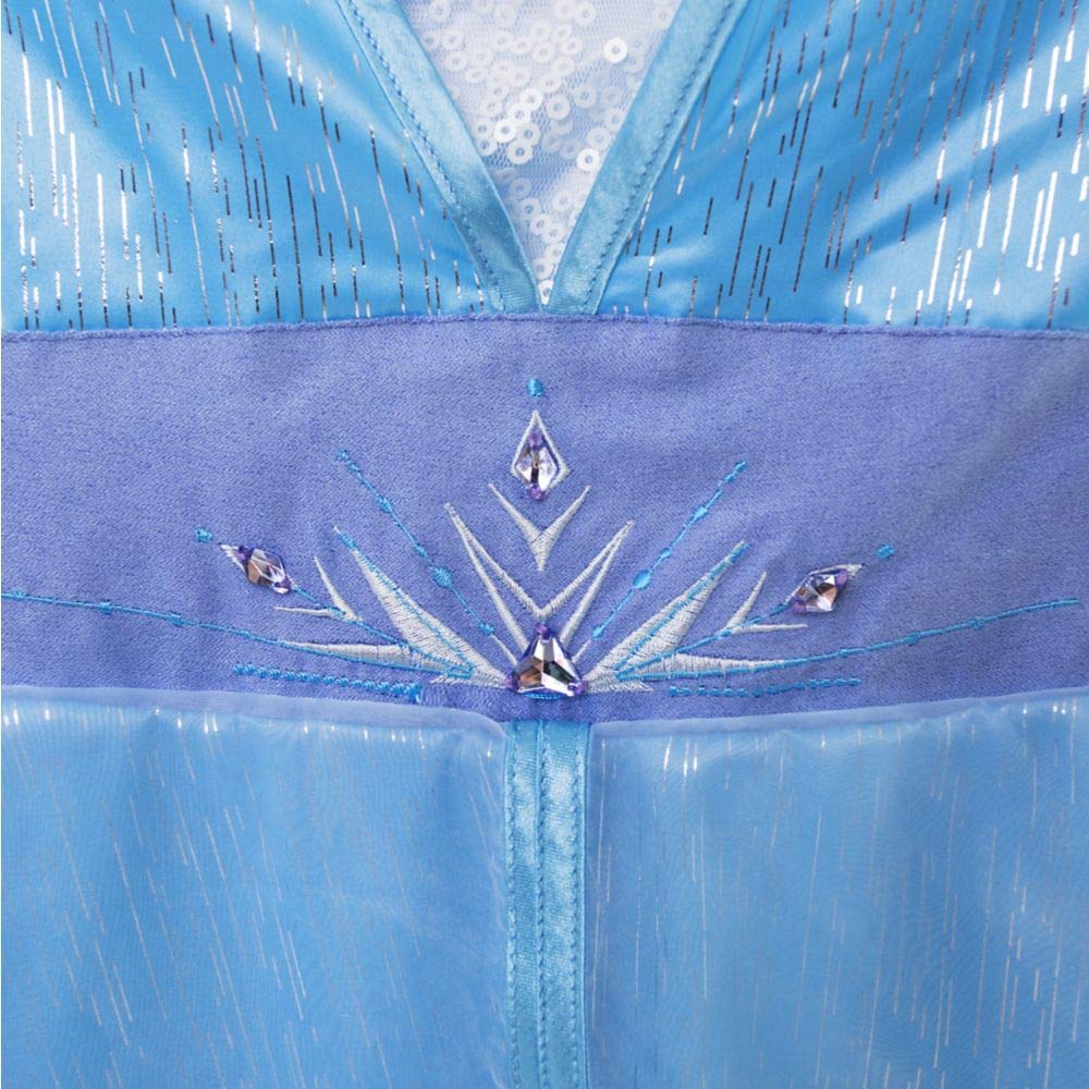 Disney Frozen 2 Elsa Princess Dress Costume for Girls | Kids Halloween Cosplay, Birthday Party Outfit, Pretend Play Dress-Up