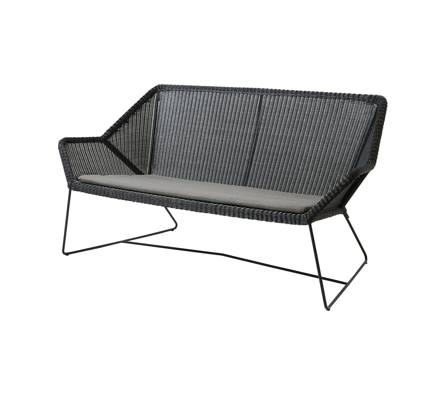 Breeze 2-Seater Outdoor Garden Sofa - Waterproof Wicker Patio Furniture Set for Backyard, Porch & Poolside Relaxation