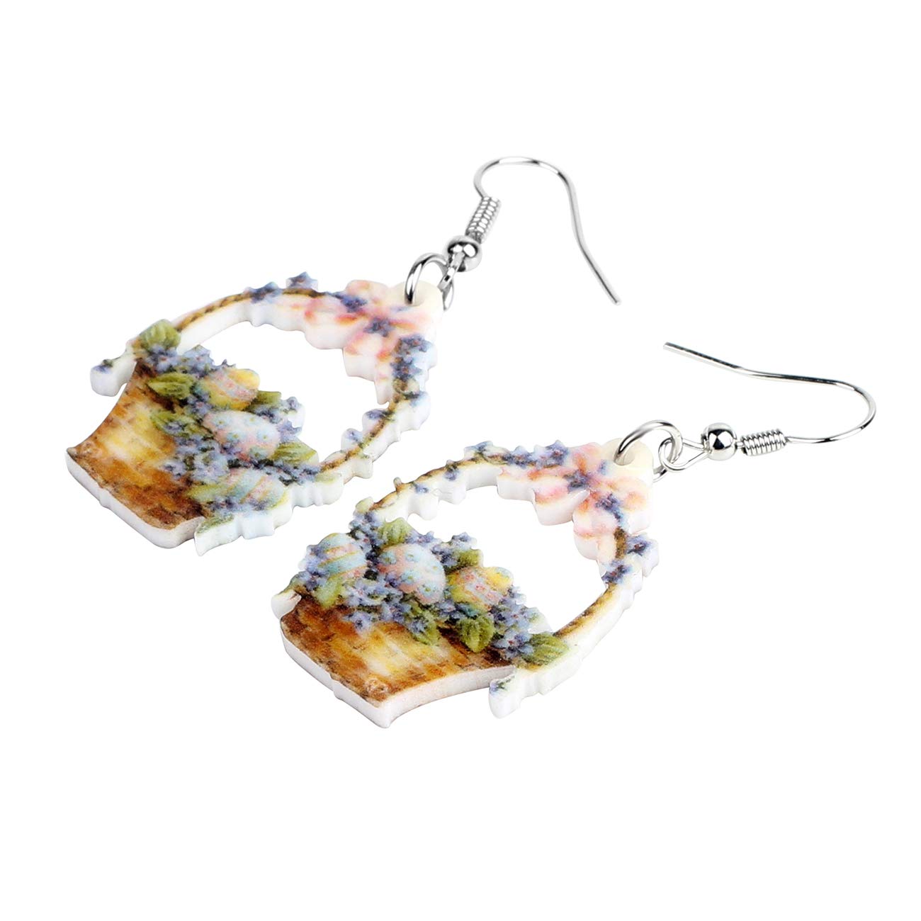 DOWAY Acrylic Easter Bunny Rabbit Earrings - Cute Drop Dangle Jewelry Gifts for Women & Girls - Funny Party Accessories for Easter, Spring Celebrations & Costume Events