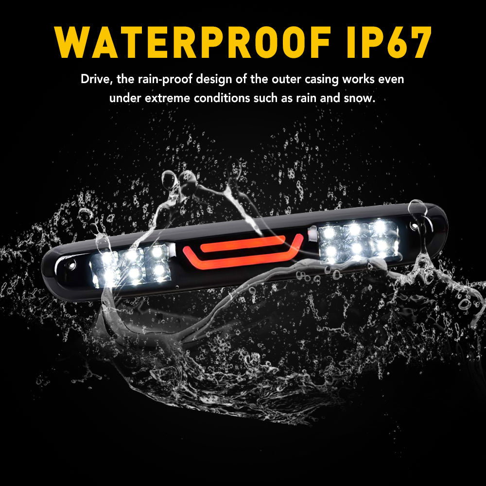 LED Third Brake Light Cargo Light High Mount Stop Light for 2007-2013 Chevy Silverado & GMC Sierra 1500 2500 3500 Trucks - Durable & Bright Replacement for Enhanced Safety & Nighttime Visibility