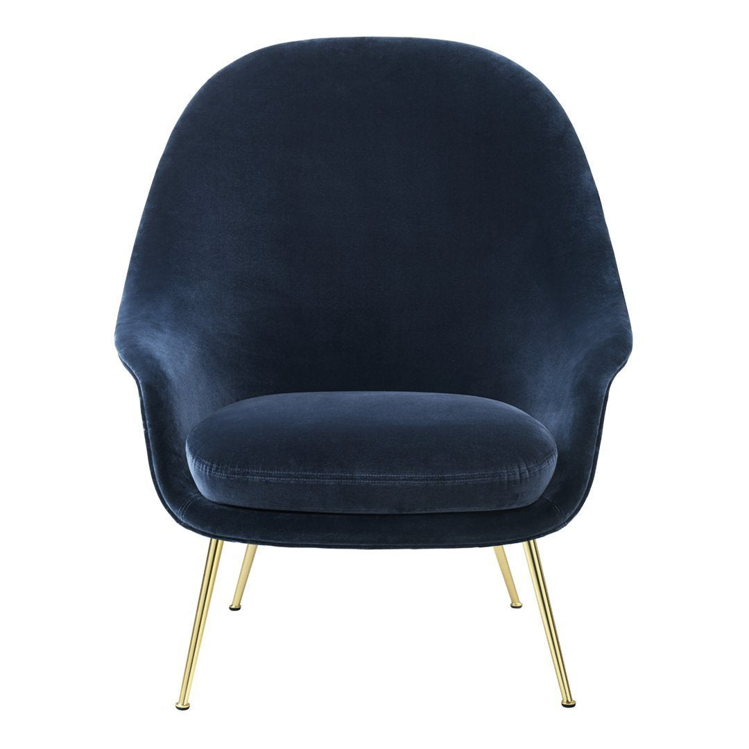 Bat Lounge Chair - High Back Ergonomic Design with Conic Base for Living Room, Bedroom, or Office Relaxation