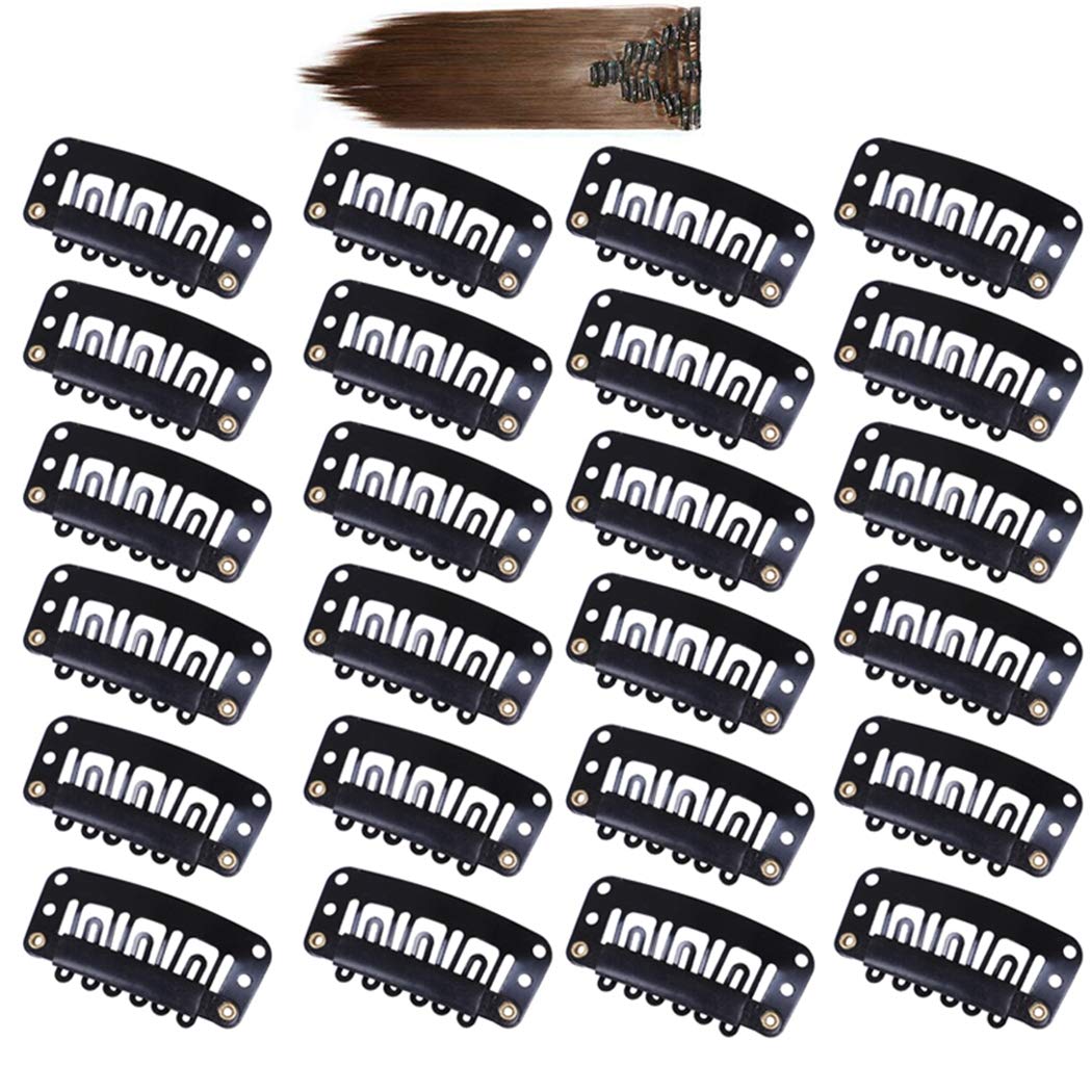 Boxoon 100PCS Comb Wig Clips - 6 Teeth Universal Hair Extension Clips for DIY Styling | Secure Hold for Wigs, Weaves & Braids | Perfect for Cosplay, Daily Use & Salon Professionals