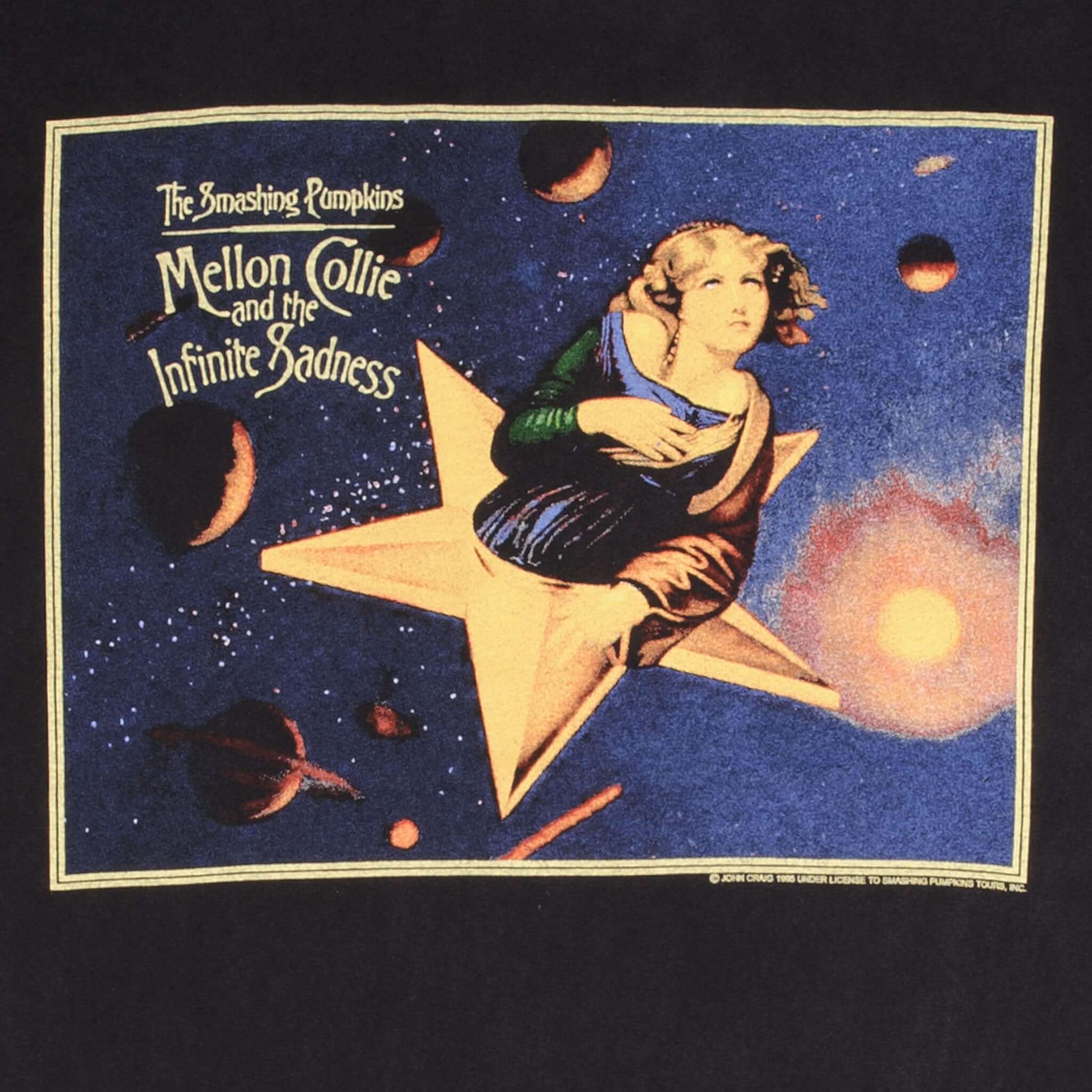 Vintage Smashing Pumpkins Infinite Sadness Tour 1995 T-Shirt XL - Made in USA - 90s Grunge Band Tee for Concerts & Retro Fashion