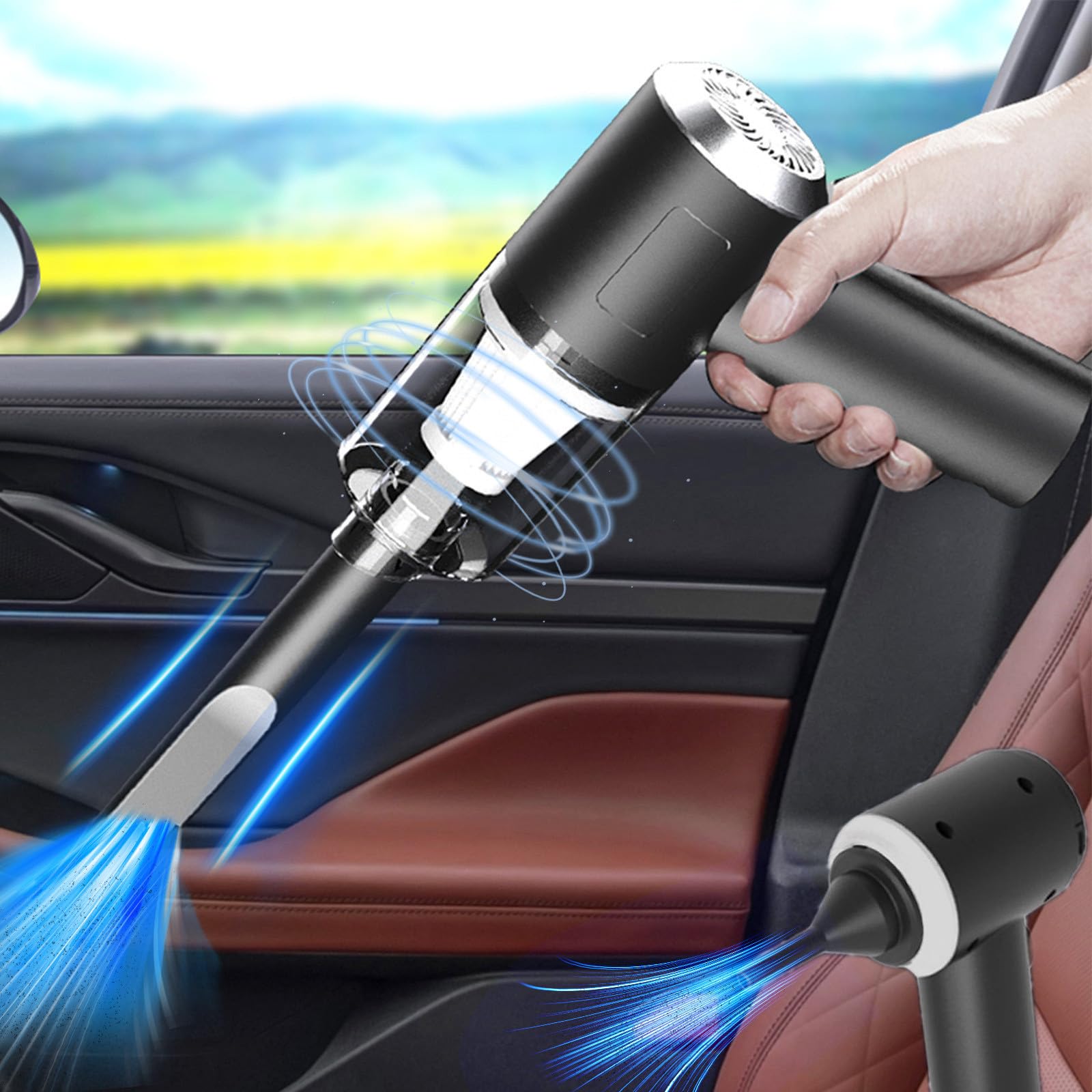 120W Handheld Car Vacuum Cleaner - Portable Rechargeable for Car & Home