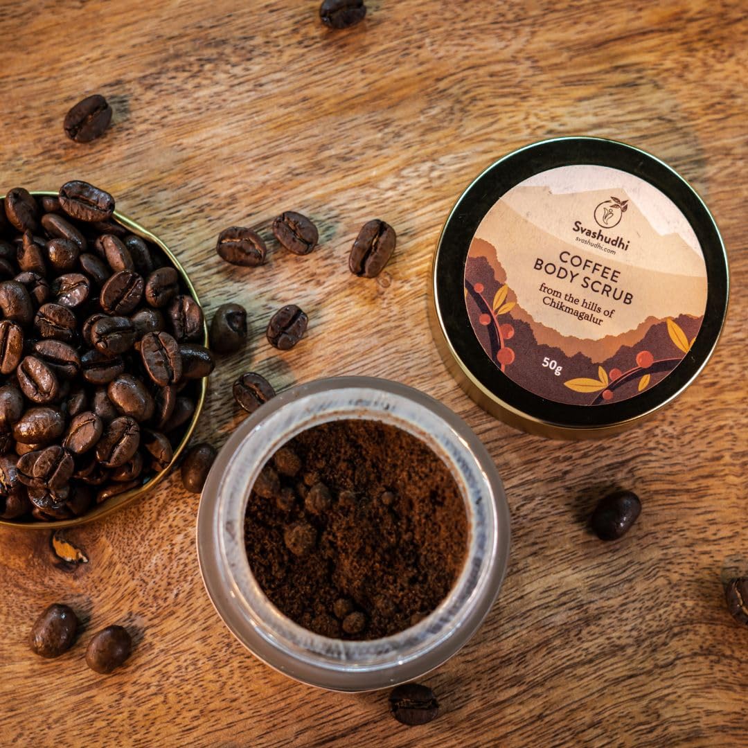 SVASHUDHI Coffee Body Scrub - Exfoliating & Moisturizing for Smooth Skin | Perfect for Spa Day & Self-Care Routine