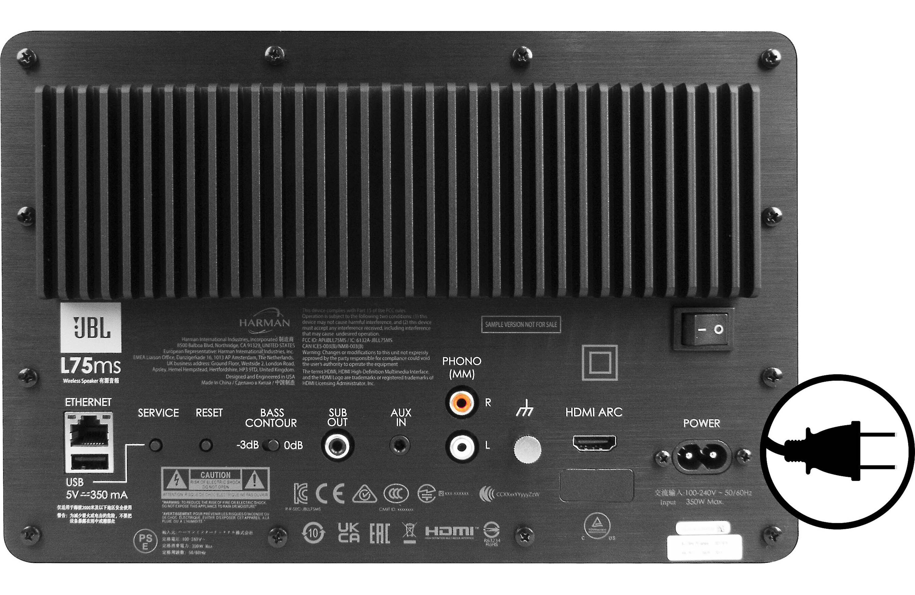 JBL L75MS Black Edition High-Fidelity Integrated Music System with Bluetooth - Premium Home Audio for Living Room, Parties & Entertainment
