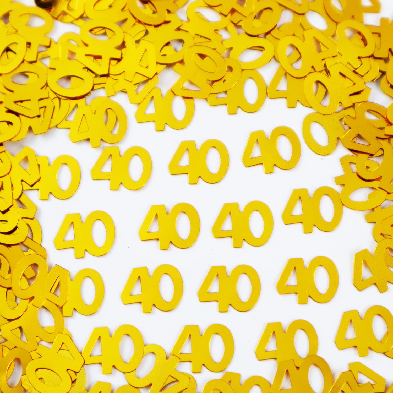 40th Birthday Confetti - Gold Number 40 Table Confetti for Birthday & Anniversary Party Decorations | Perfect for 40th Birthday Celebrations, Table Scatters, and Party Supplies