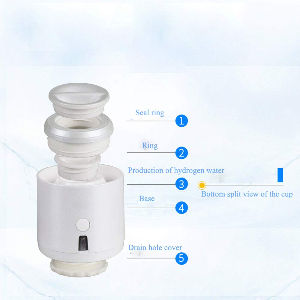 **Portable USB Rechargeable 450ml Glass Hydrogen Water Bottle – Alkaline Energy Flask for Anti-Aging & Antioxidant Rich Hydrogen Water – Perfect for Travel, Gym, and Daily Hydration**