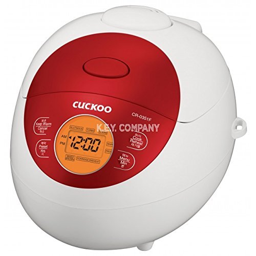 Cuckoo CR-0351F 3-Cup Red Rice Cooker - Compact 7.8