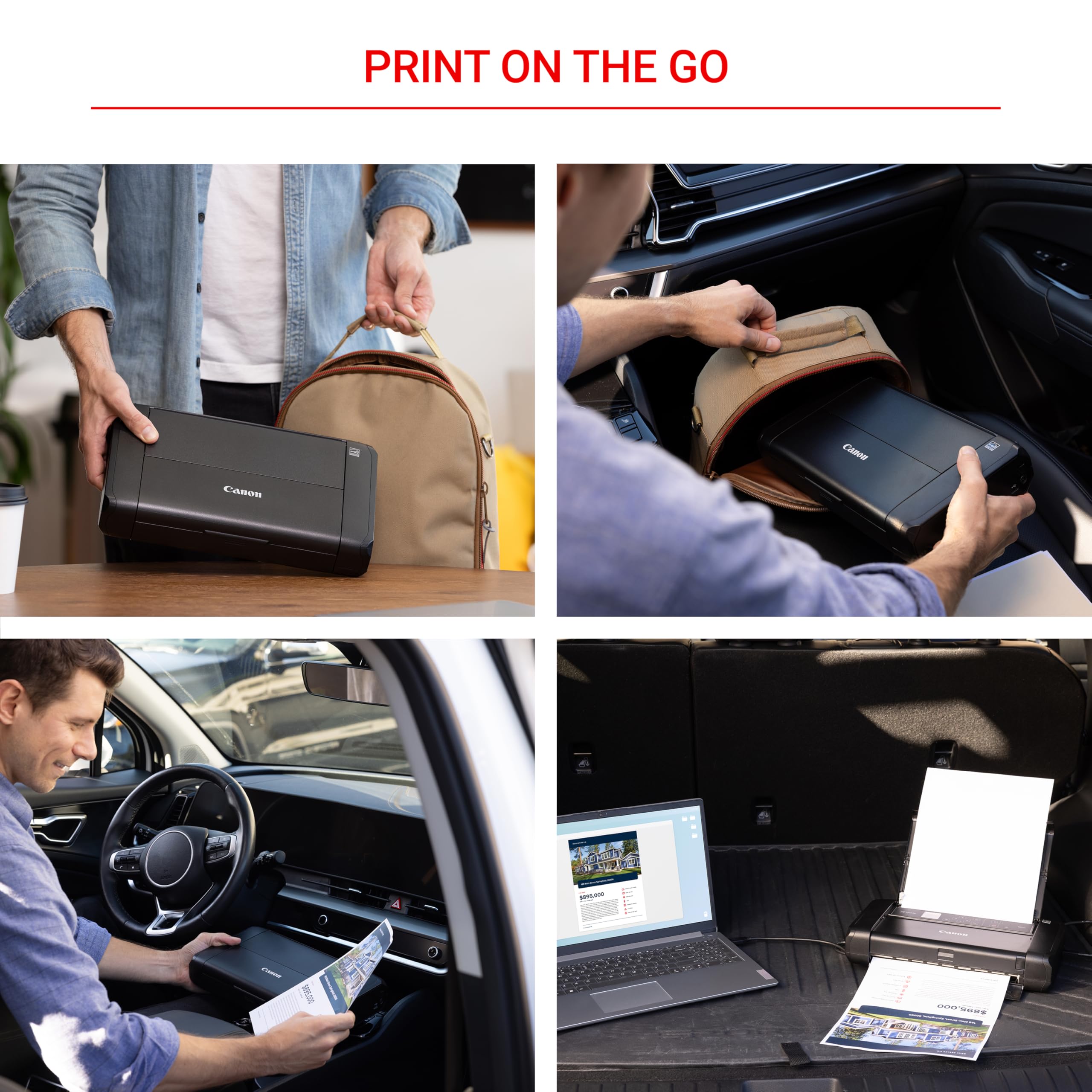 Canon PIXMA TR150 Wireless Portable Printer for Home & Office - Compact Mobile Printing for Travel, Business, and On-the-Go Professionals