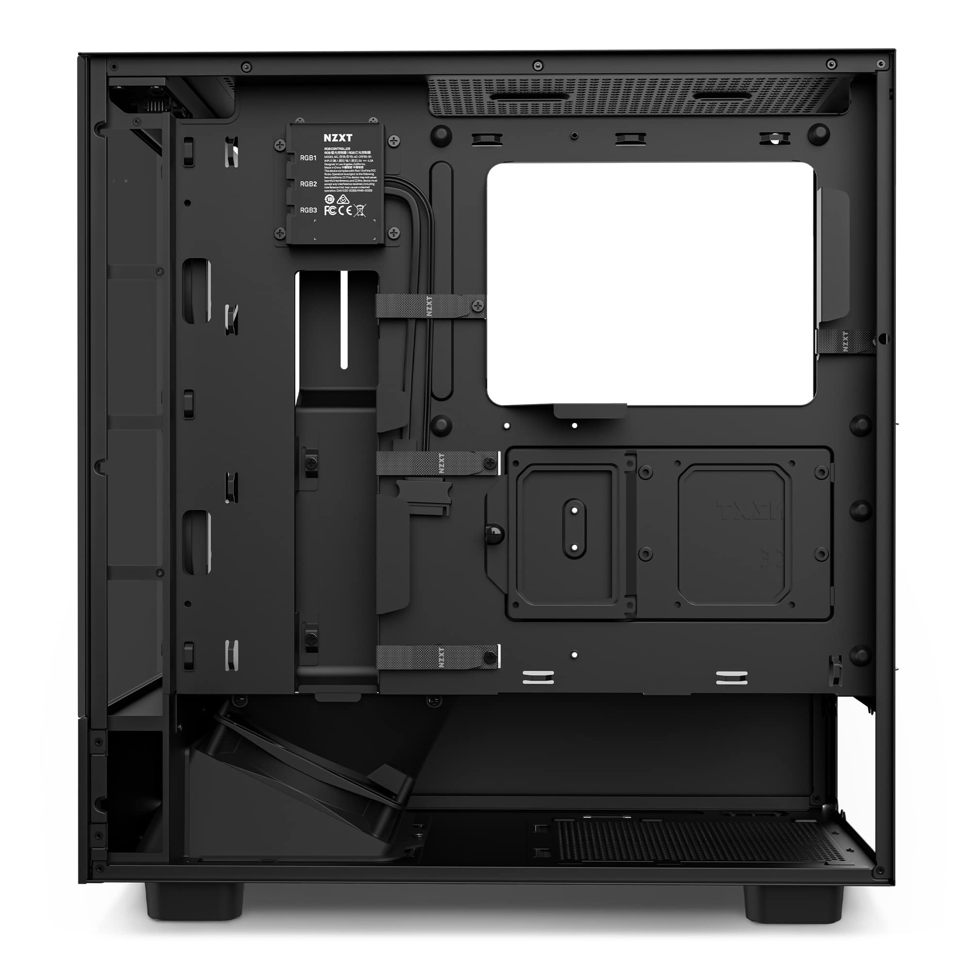 NZXT H5 Elite Compact ATX Mid-Tower PC Gaming Case - Tempered Glass Panels, RGB Lighting & 2x140mm Fans | Perfect for Gaming Rigs & Streaming Setups | Black (CC-H51EB-01)