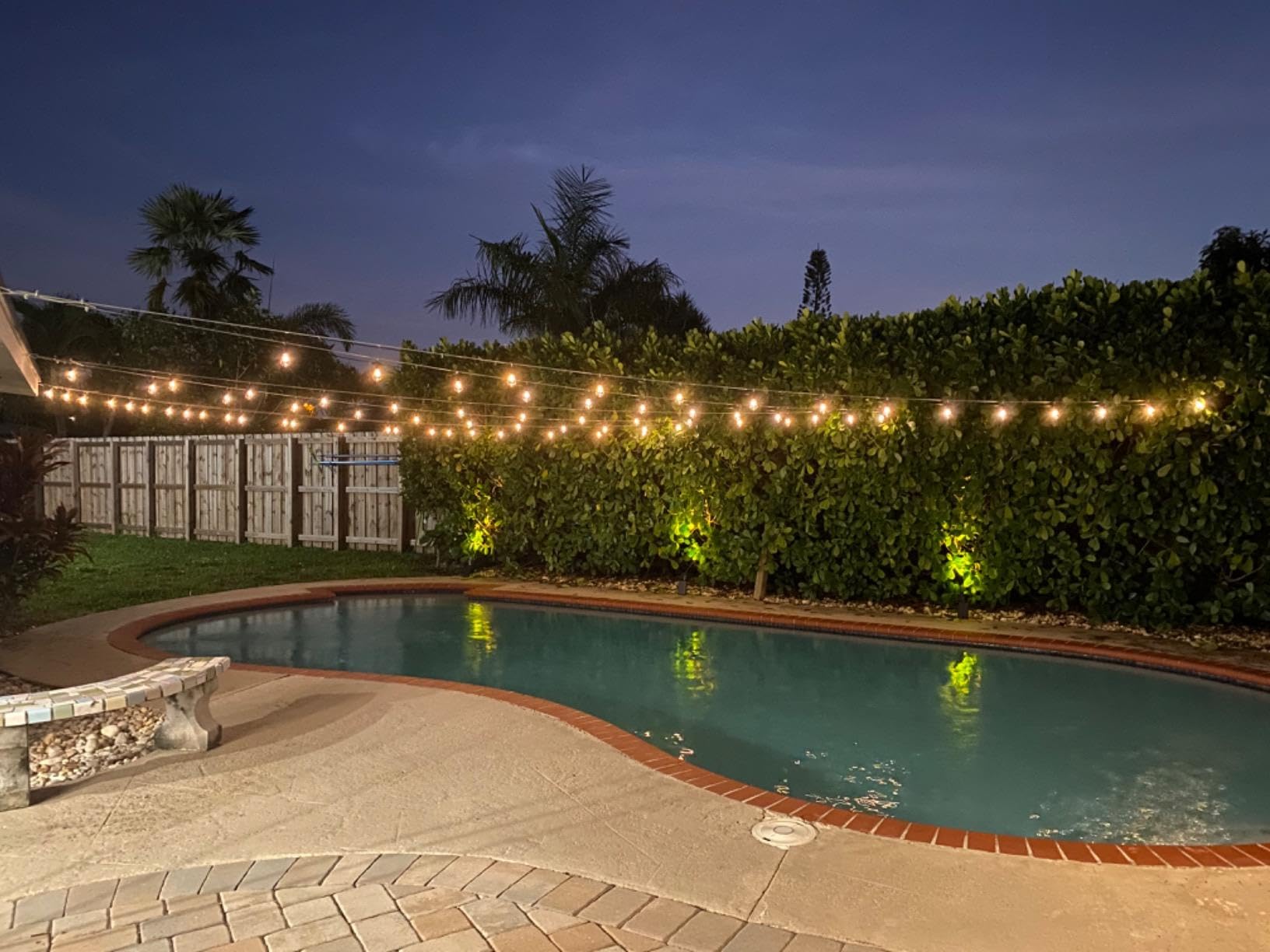 Brightech Ambience Pro 48ft Solar Powered Outdoor String Lights - Commercial Grade Waterproof LED Patio Lights with 15 Shatterproof Edison Bulbs (1W Soft White) - Perfect for Backyard, Garden, Deck, Porch & Outdoor Parties