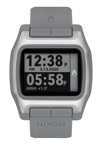 NIXON High Tide A1308 Digital Watch for Men & Women - 44mm Customizable Face, 23mm PU Band - Waterproof Surf, Dive & Fishing Watch - Ideal for Swimming, Beach Activities & Outdoor Sports