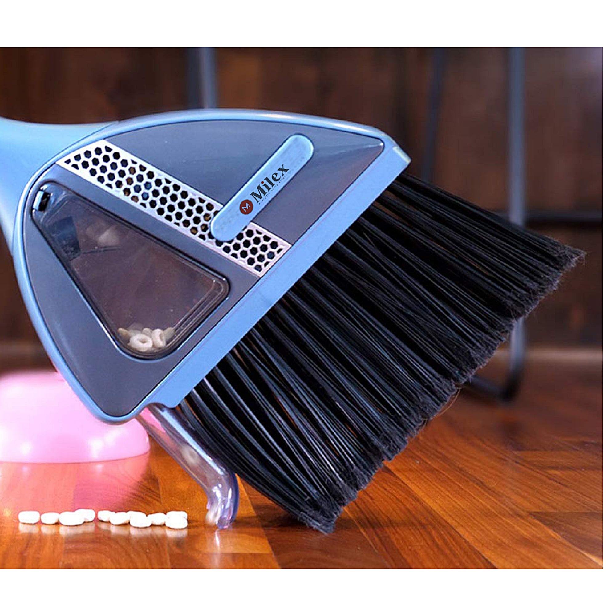 Milex 2-in-1 Electric Sweeper and Vacuum Cleaner - Powerful Cordless Floor Cleaner for Hardwood, Tile & Carpet - Perfect for Home, Office & Pet Hair Removal