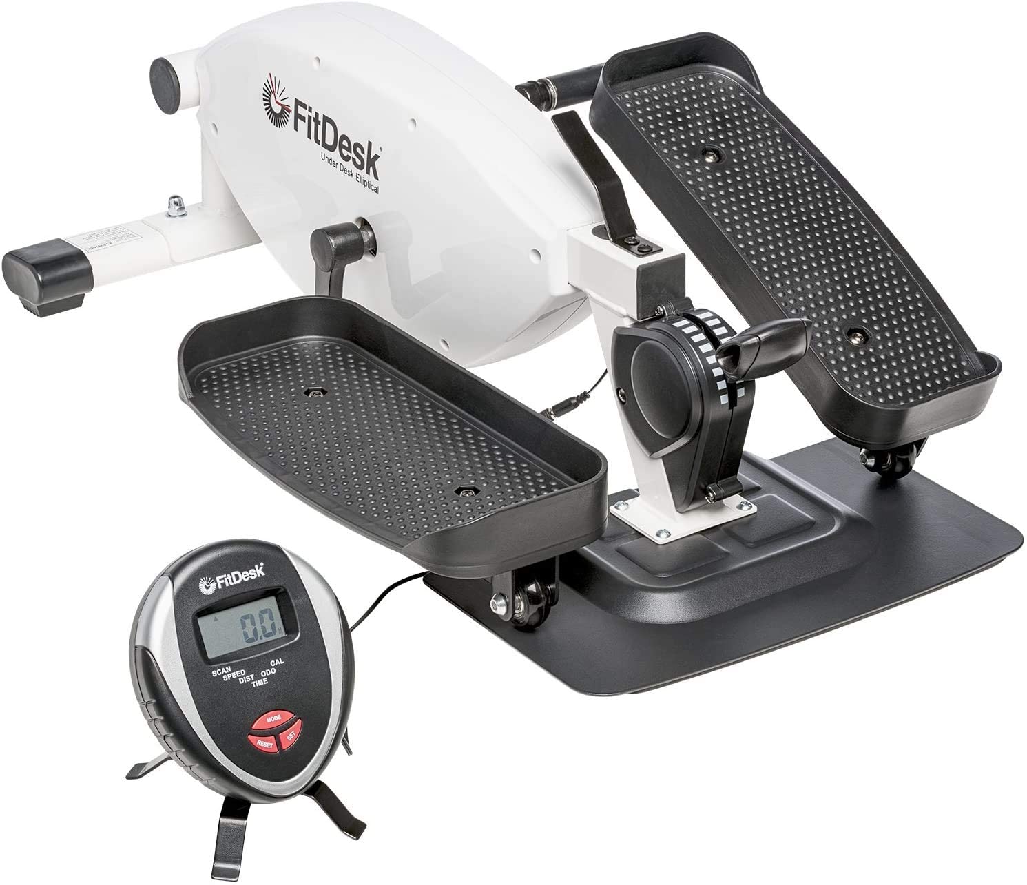 FitDesk Under Desk Bike Pedal Exerciser with Magnetic Resistance - Quiet & Smooth Cycling Motion, Adjustable Tension & Digital Performance Meter - Perfect for Home Office, Workout & Active Sitting