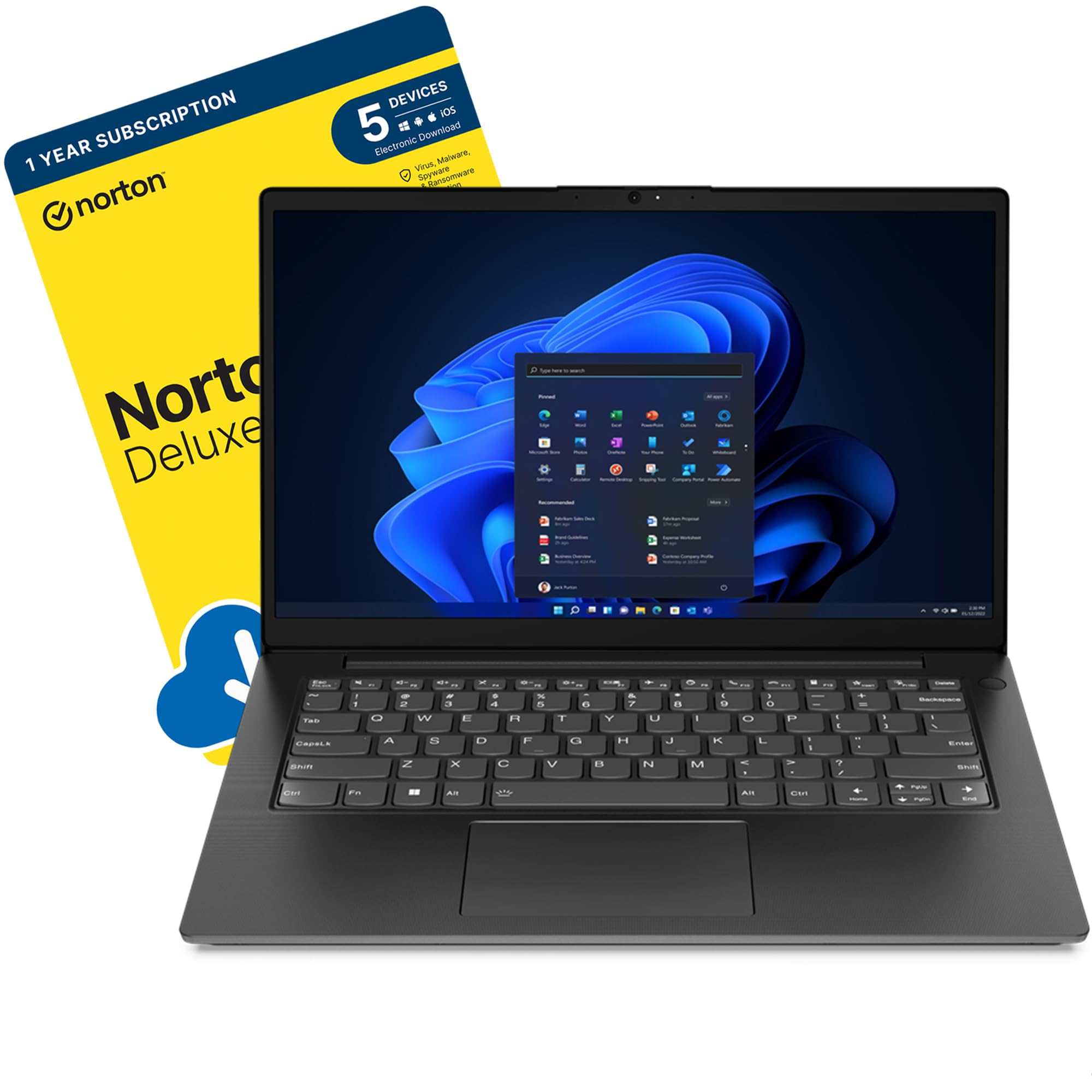 MESH Computers V14 Gen 4 14-inch Business Laptop - Intel Core i5-12500H 12th Gen Processor, 40GB RAM, 1TB SSD, WiFi 6, Windows 11 Pro - with Free Norton 360 Deluxe Antivirus | Perfect for Remote Work, Office Productivity & Gaming