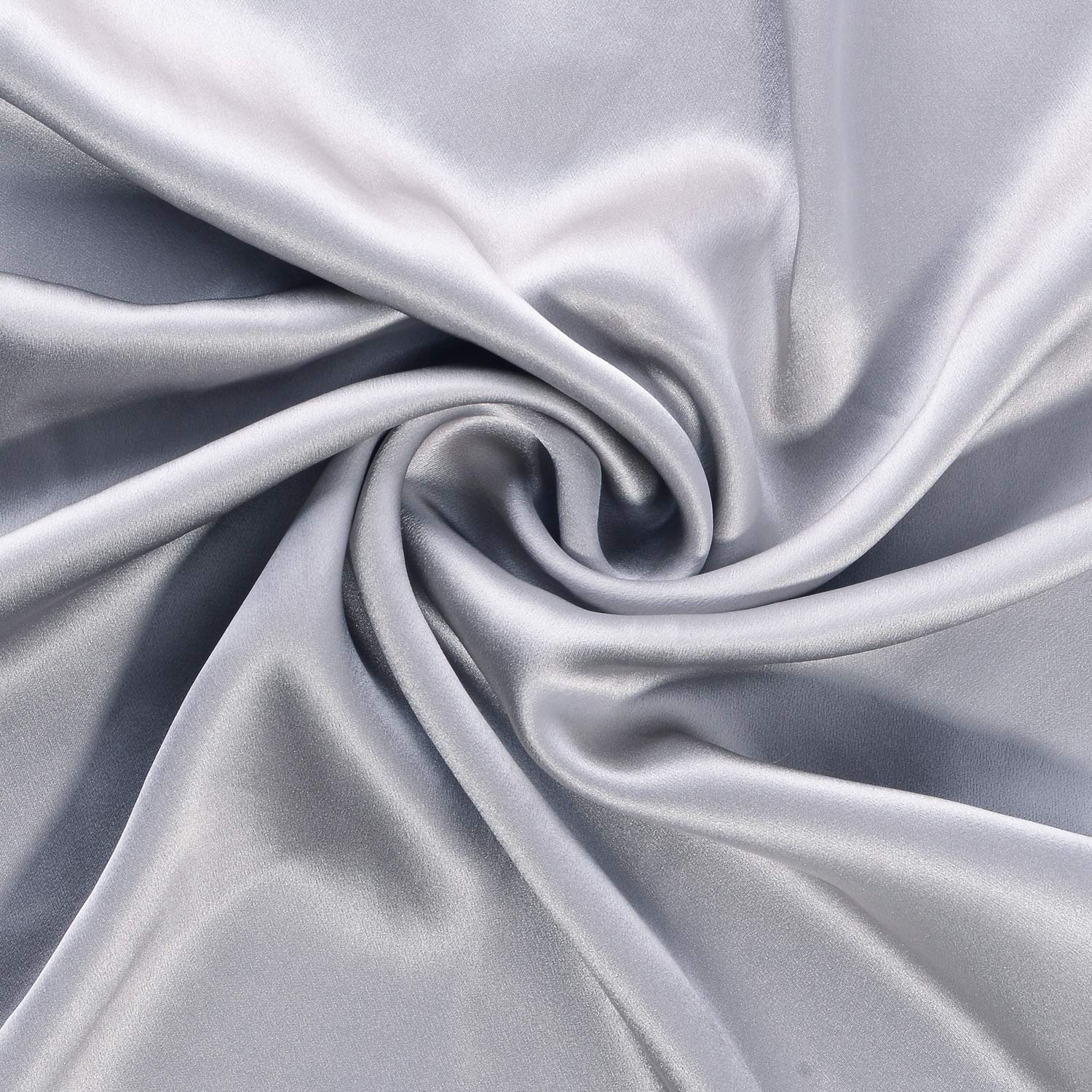 Luxury Satin Pillowcase for Hair and Skin - 2 Pack Cooling Super Soft Pillow Covers (26x26 Inches) with Envelope Closure - Silver | Perfect for Reducing Frizz, Preventing Wrinkles, and Enhancing Sleep Comfort