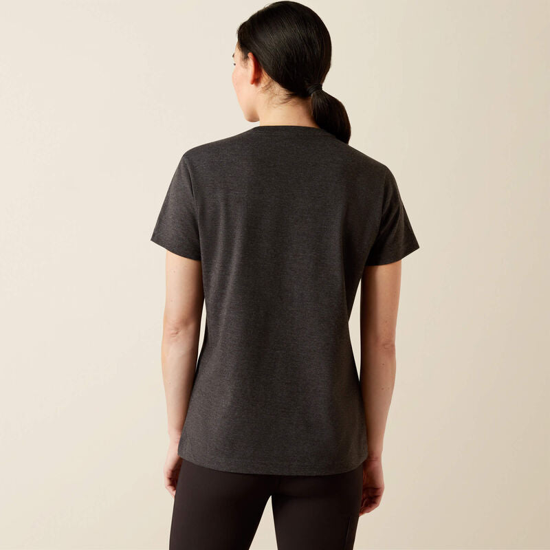 Women's Soft Cotton Short Sleeve T-Shirt - Breathable Casual Tee for Everyday Wear - Charcoal Heather - Perfect for Workouts, Travel & Street Style