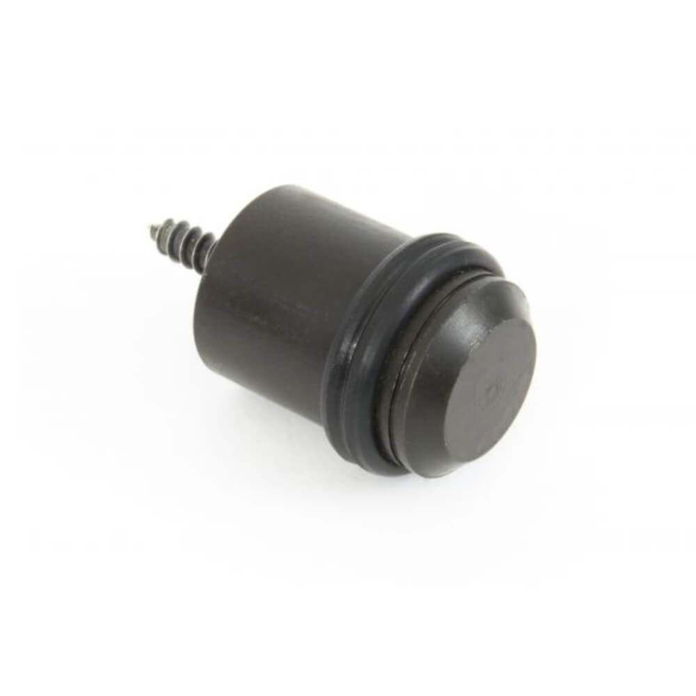 Forged Black Beeswax Floor Mounted Door Stop - Heavy Duty Door Stopper for Home & Office - Perfect for Hardwood Floors & Carpet